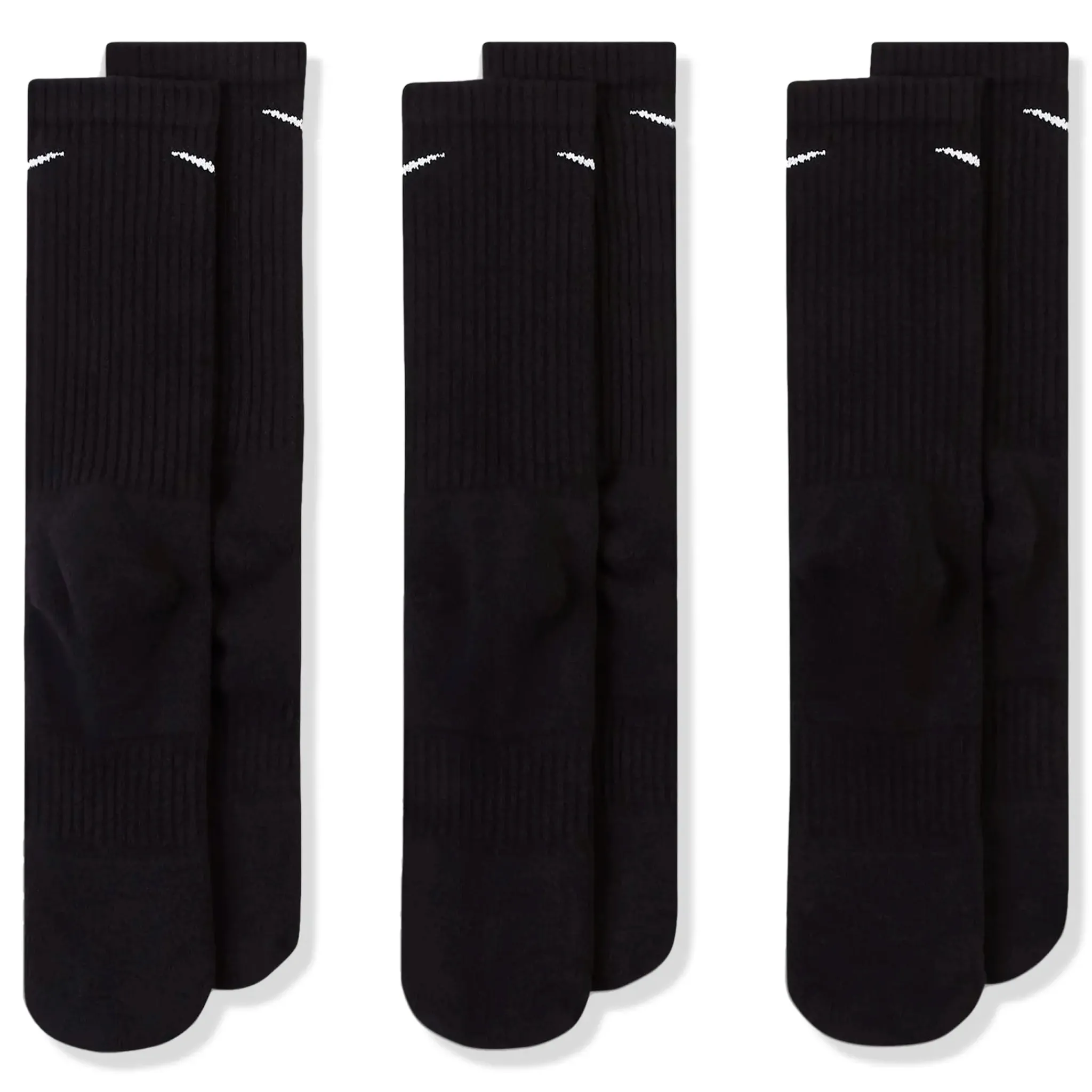 Nike Everyday Cushioned Training Black Crew Socks - 3 Pairs< Socks