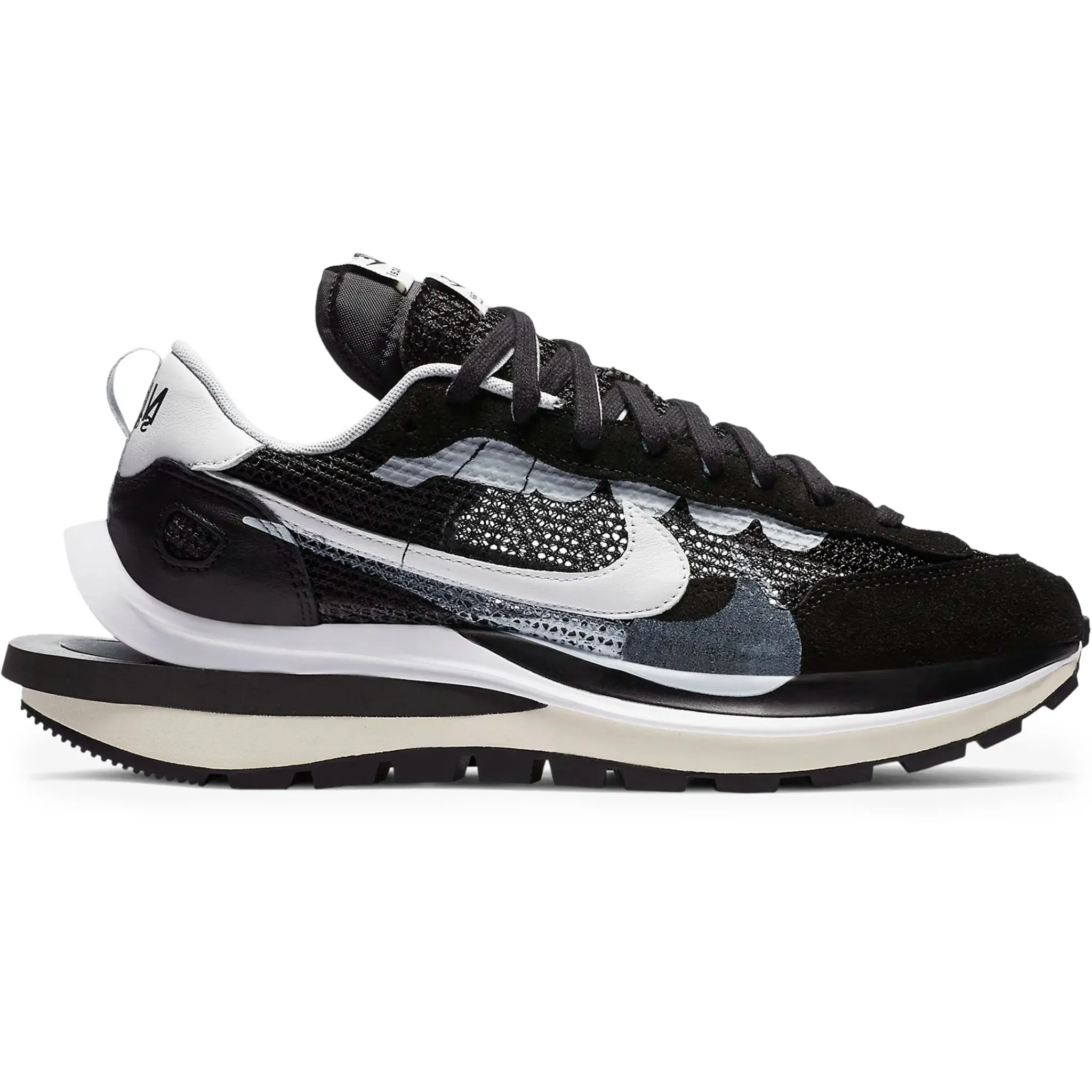 Nike x Sacai Vaporwaffle Black White Sneaker< Black Trainers|Trainers