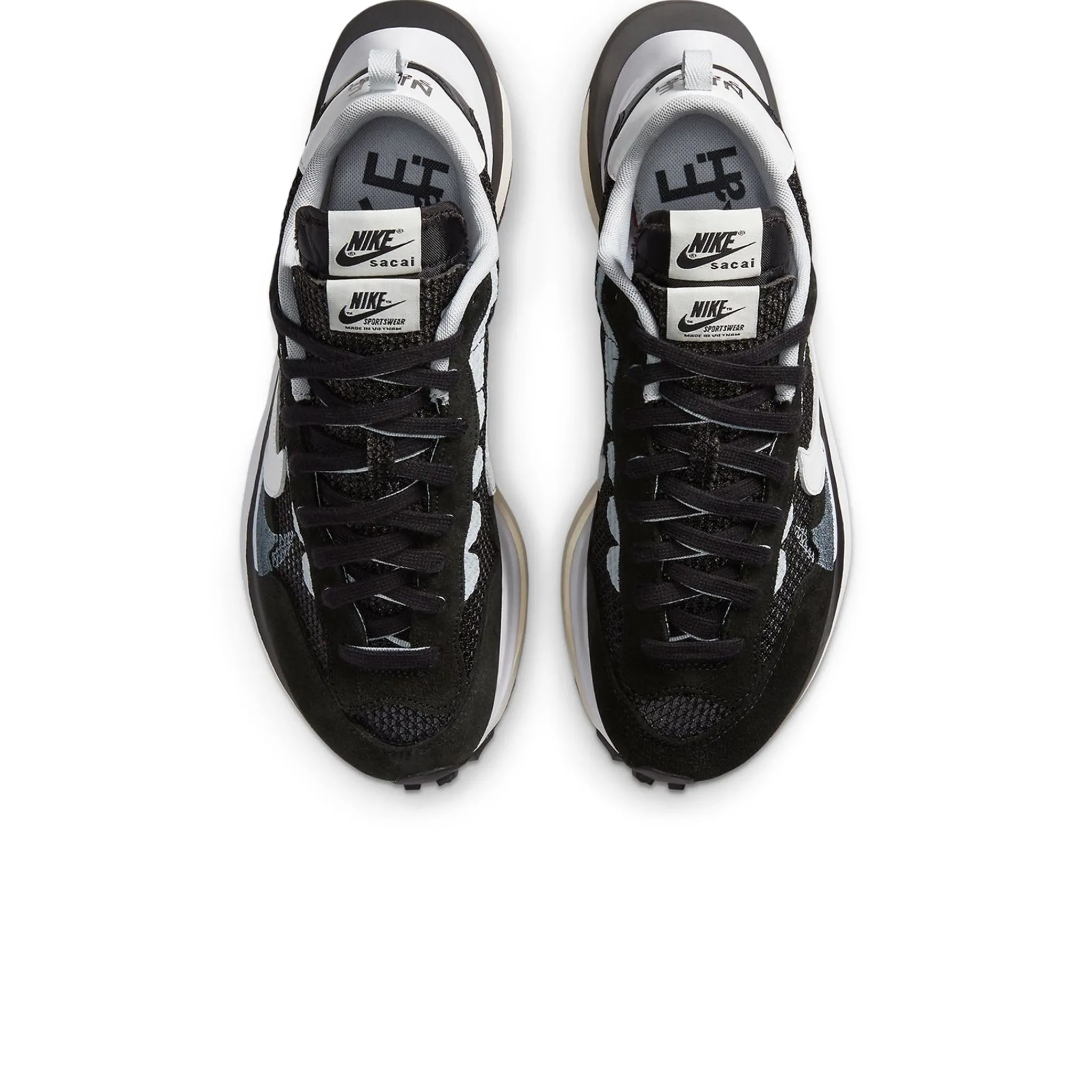 Nike x Sacai Vaporwaffle Black White Sneaker< Black Trainers|Trainers