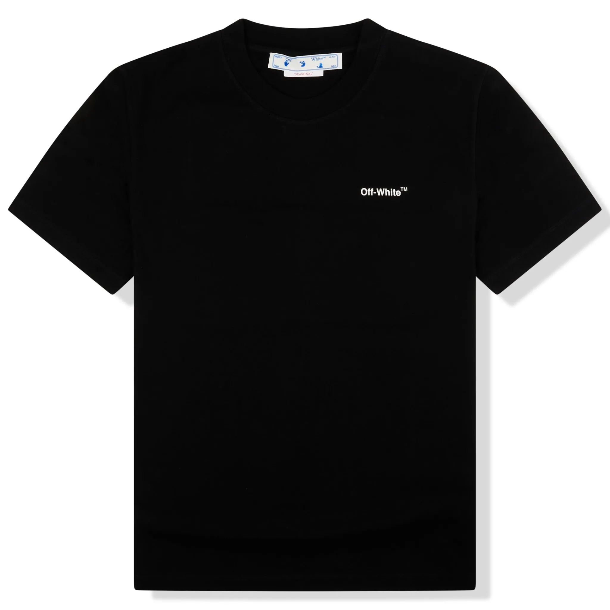 Off-White Waves Diagonals Black T Shirt< T-shirts