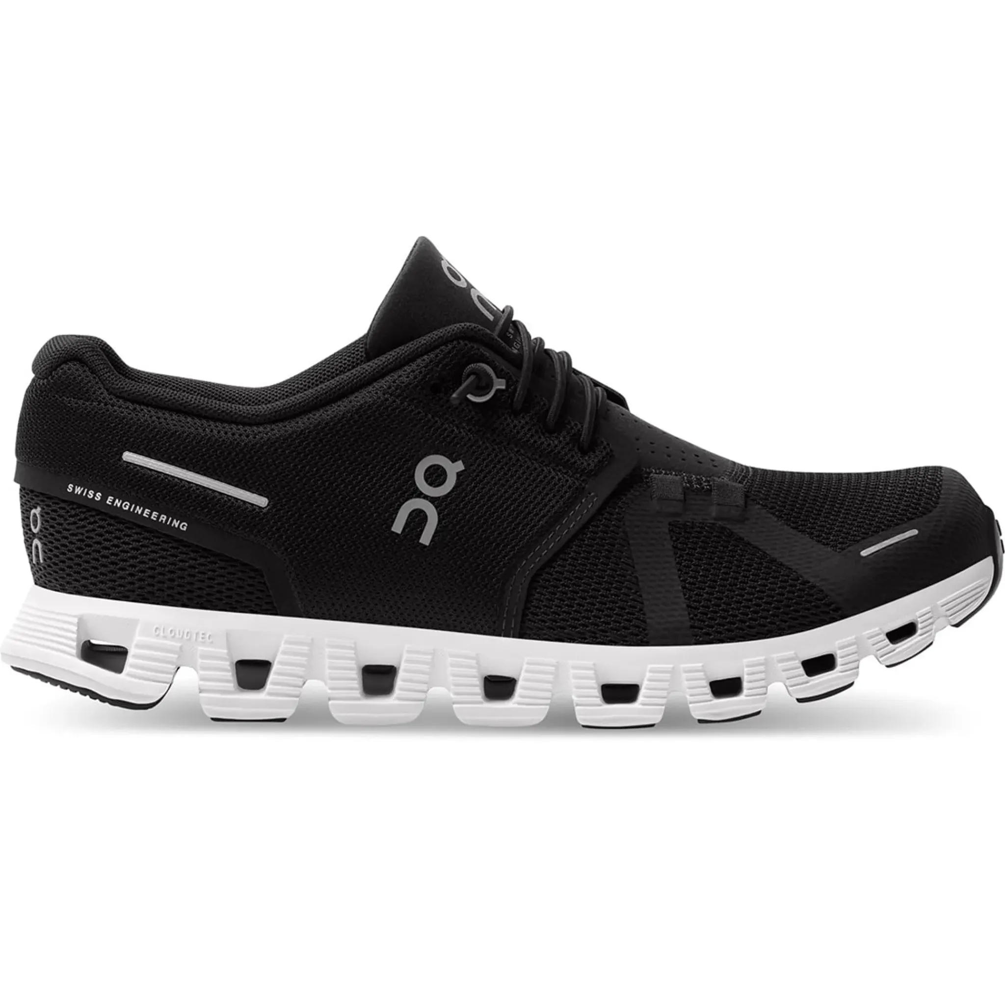 On Running Cloud 5 Black White (W)< Black Trainers|Running Shoes