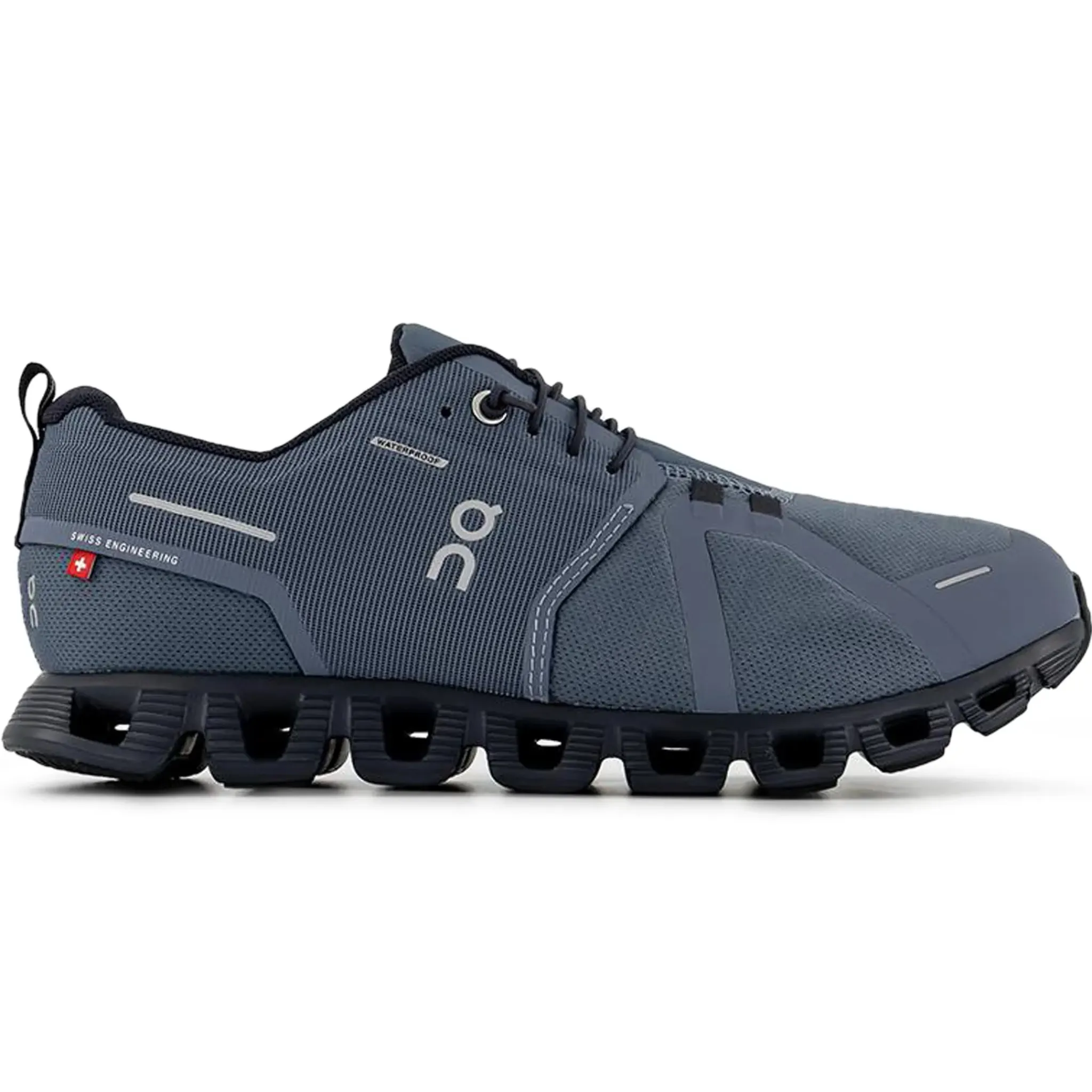 On Running Cloud 5 Waterproof Metal Navy< Running Shoes|Trainers