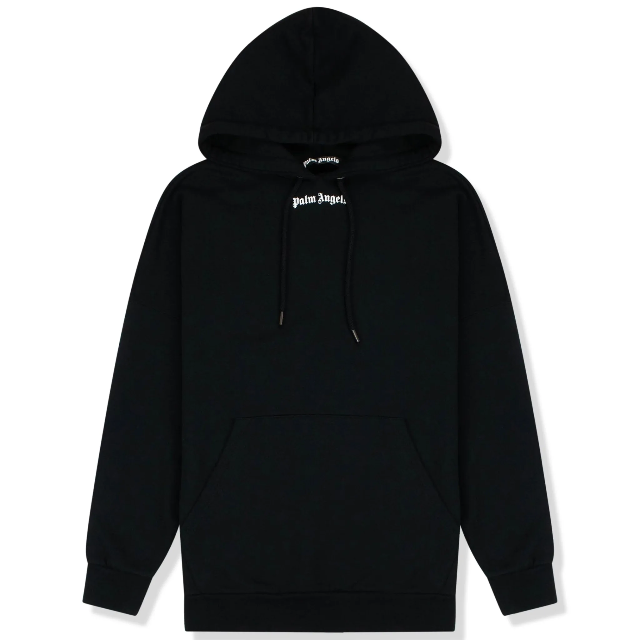 Palm Angels Over The Head Logo Black Hoodie< Sweatshirts & Hoodies