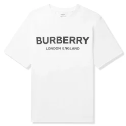 Burberry Preloved - Letchford Logo White T Shirt< T-shirts