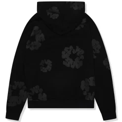 Denim Tears Preloved - Cotton Wreath Black Monochrome Hoodie< Sweatshirts & Hoodies