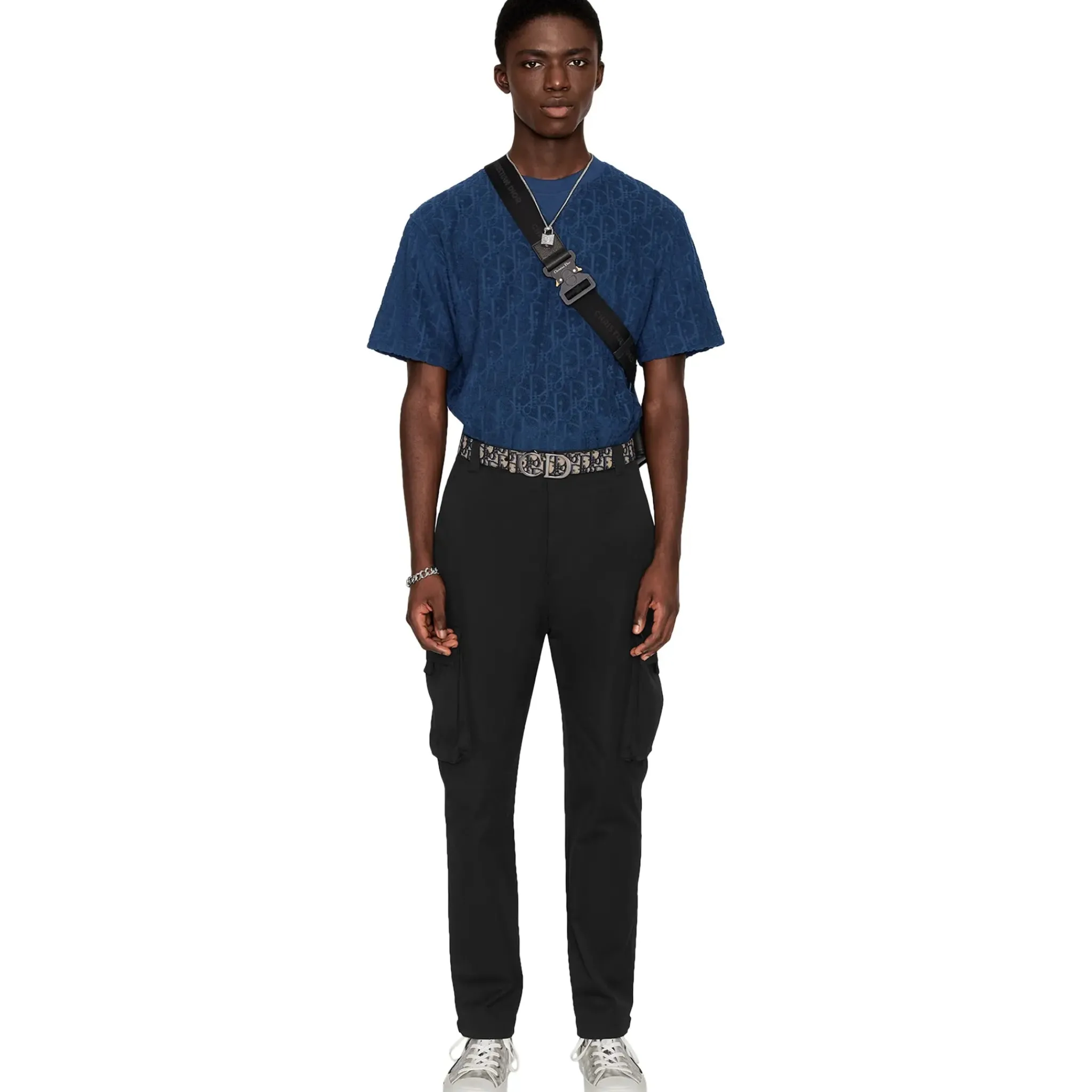 Dior Preloved - Oblique Towelling Blue T Shirt< T-shirts