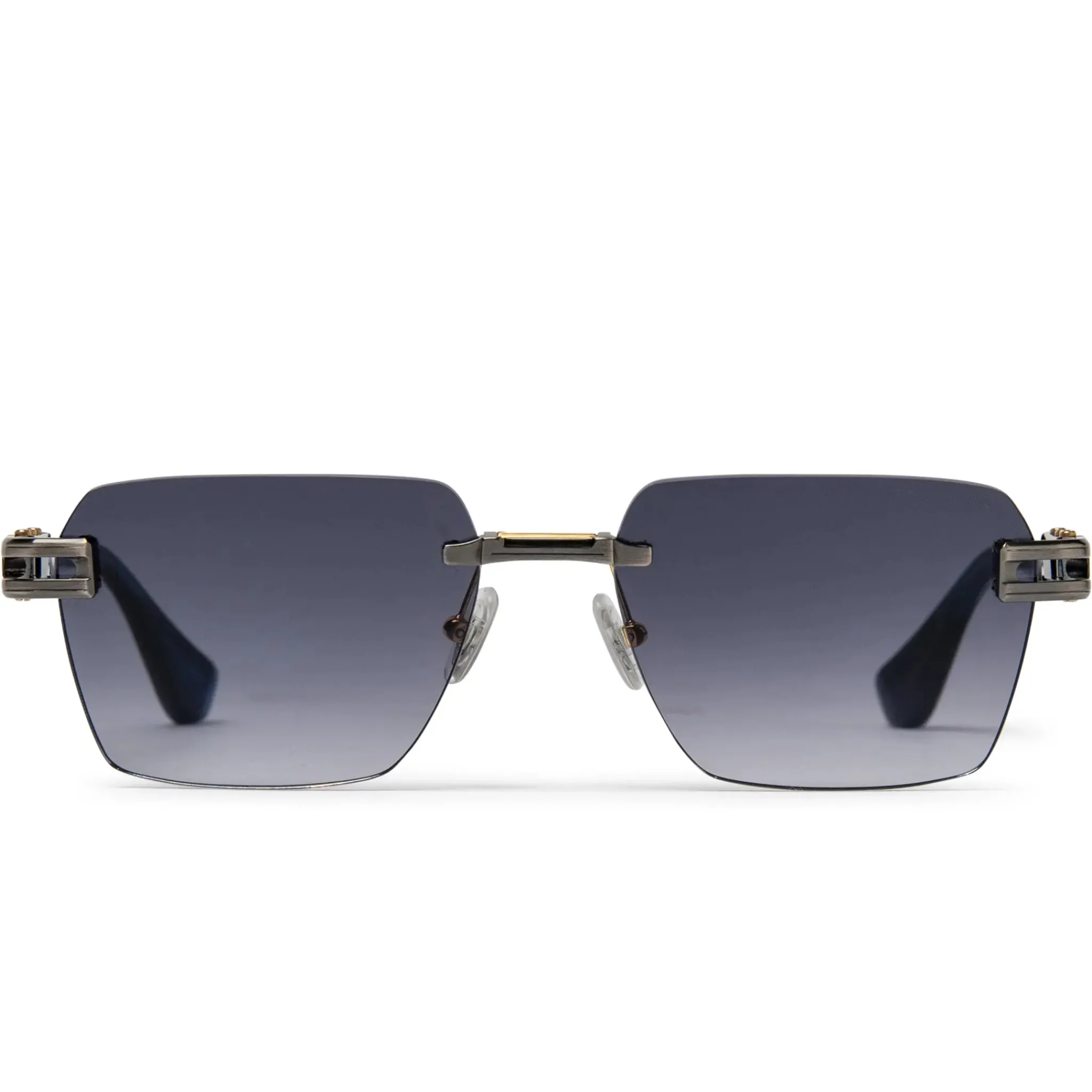 Dita Eyewear Preloved - Dita Meta-EVO DTS147-A-02 Custom Antique Silver Blue Swirl Sunglasses< Preloved Accessories|Sunglasses