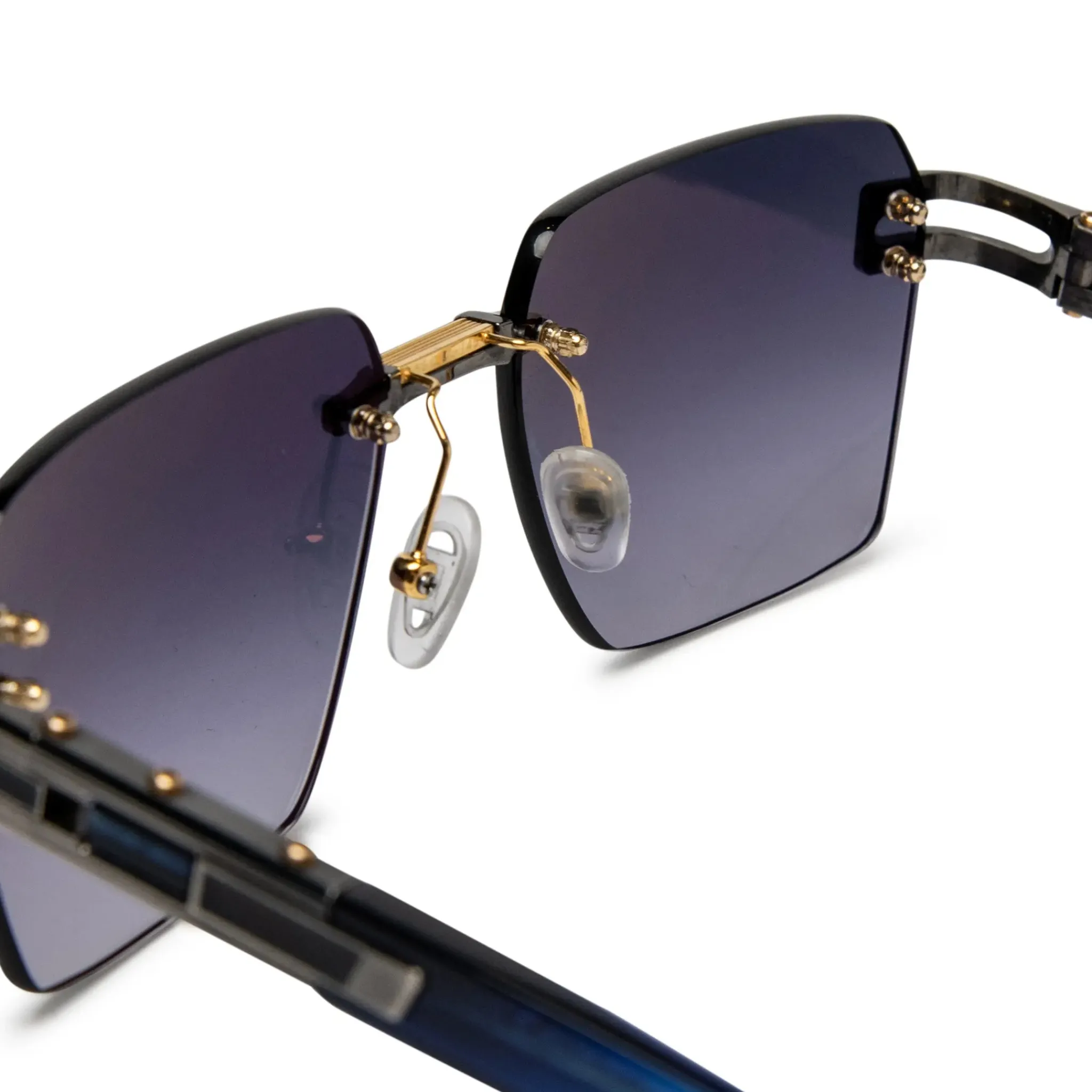 Dita Eyewear Preloved - Dita Meta-EVO DTS147-A-02 Custom Antique Silver Blue Swirl Sunglasses< Preloved Accessories|Sunglasses