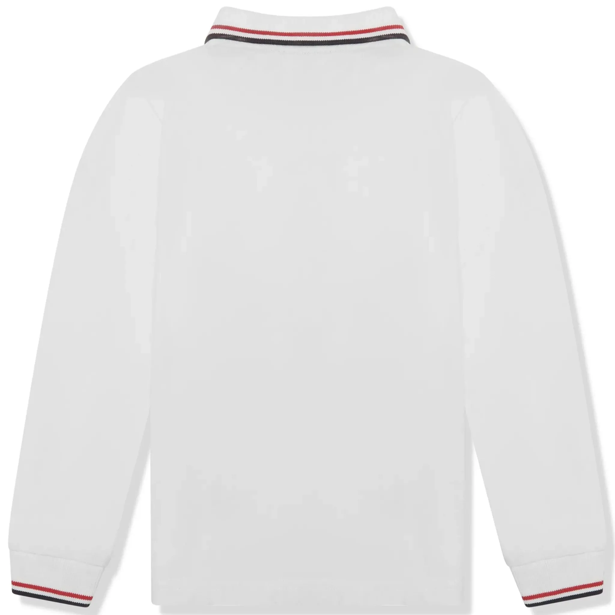 Moncler Preloved - Enfant Pique Cotton White Polo Shirt< Polo Shirts