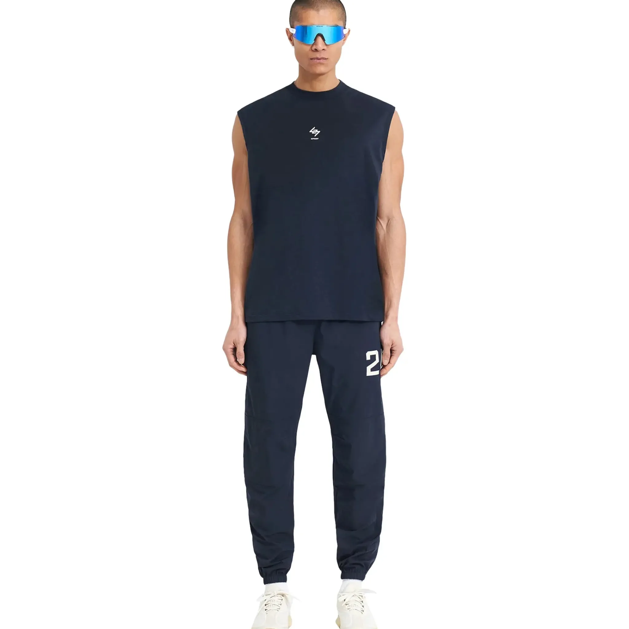 Represent 247 Navy Blue Training Pants< Bottoms|Sweatpants