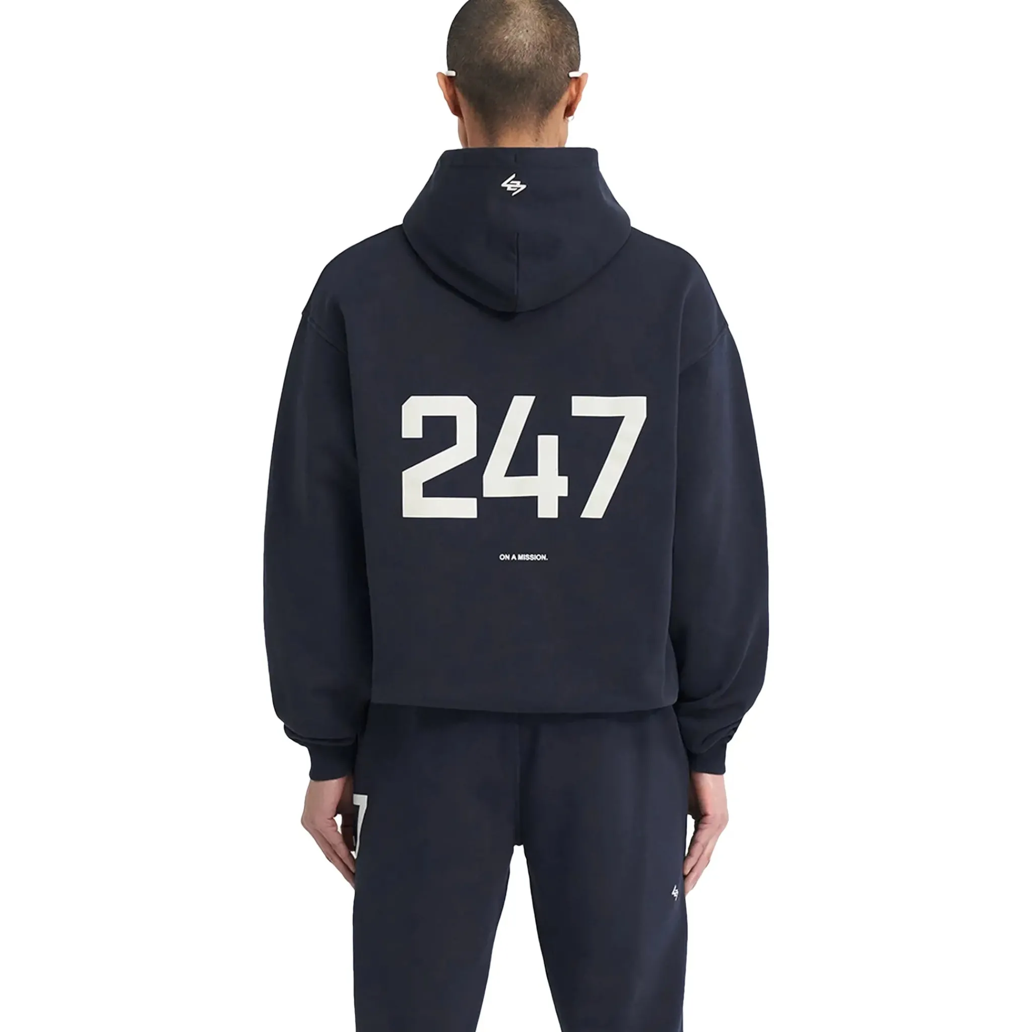 Represent 247 Oversized Navy Blue Hoodie< Sweatshirts & Hoodies