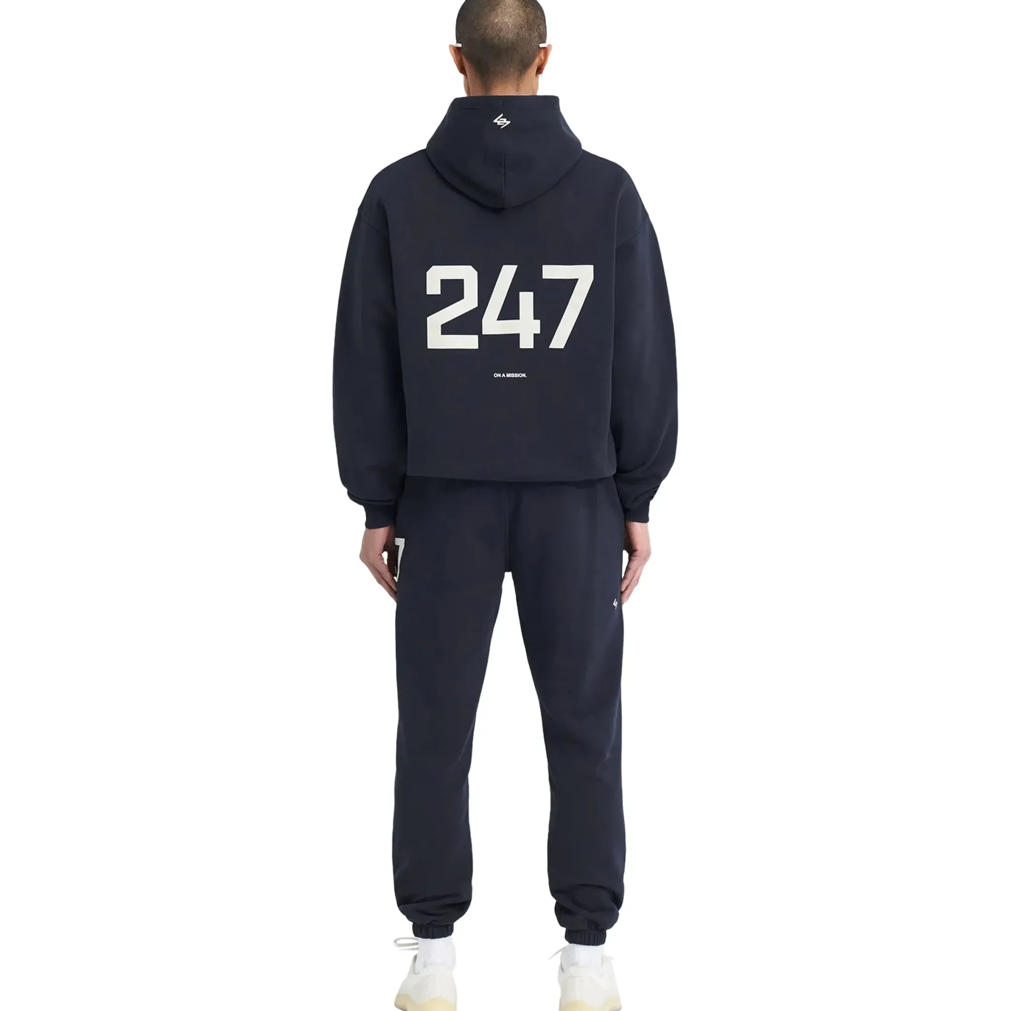 Represent 247 Oversized Navy Blue Hoodie< Sweatshirts & Hoodies