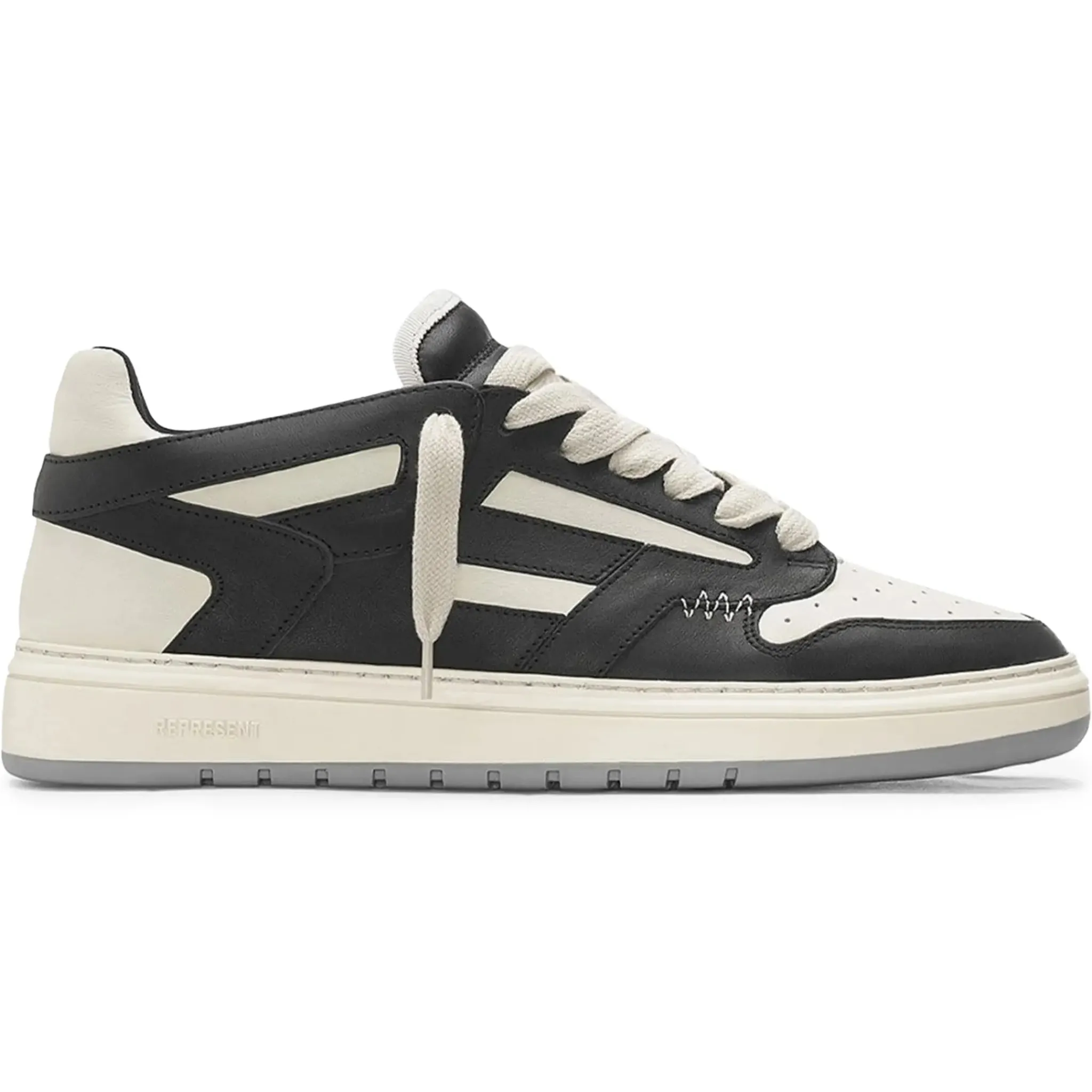 Represent Reptor Low Black Vintage White Sneakers< Black Trainers|Trainers