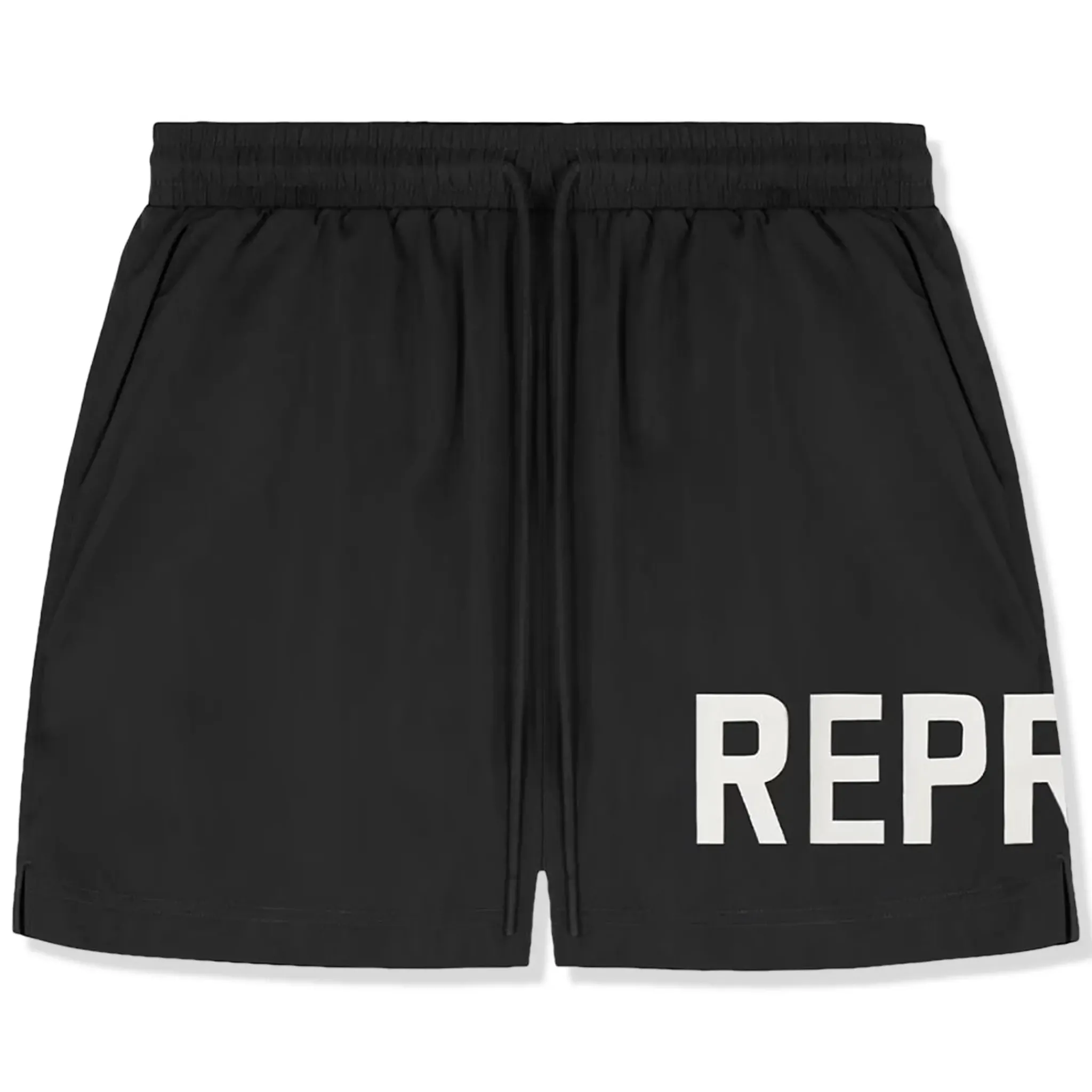 Represent Text Logo Black Swim Shorts< Swimwear|Shorts