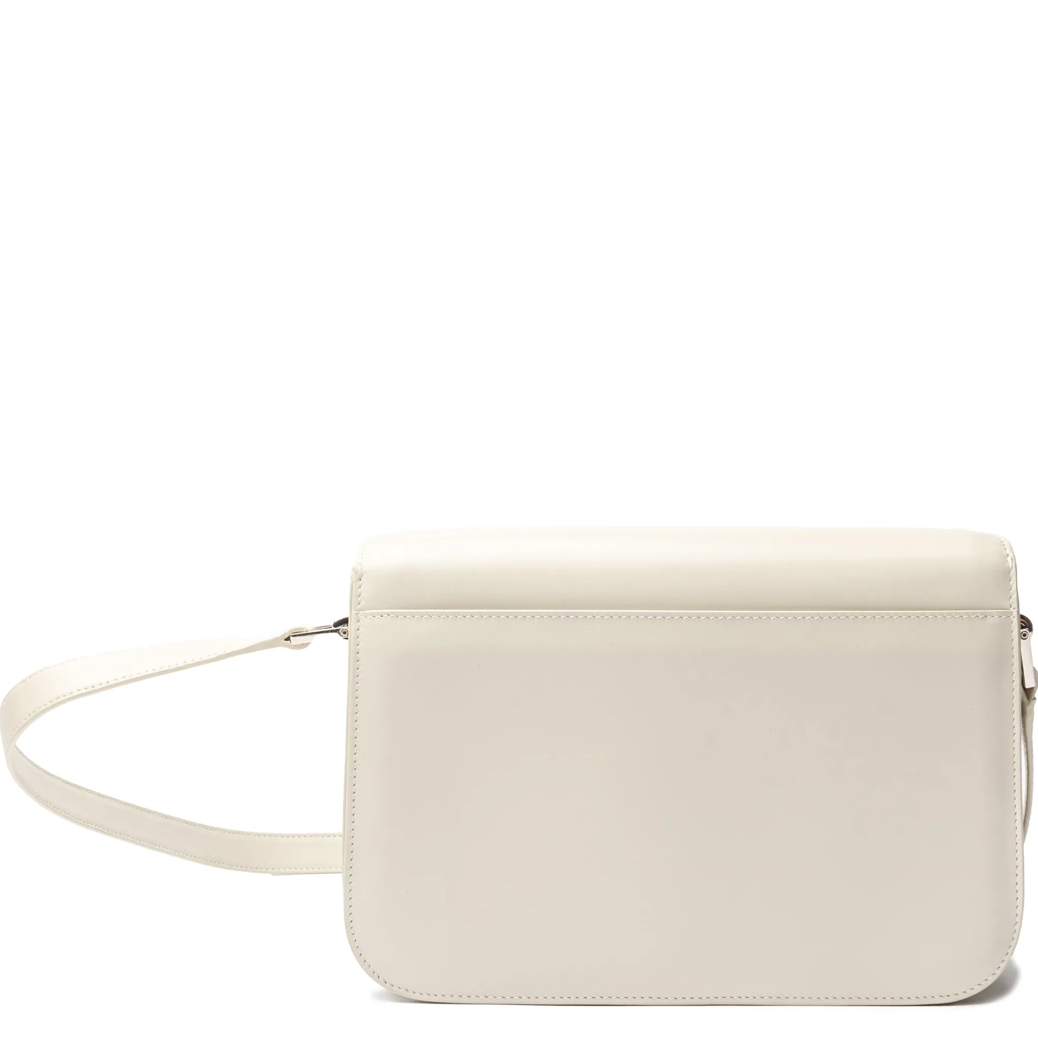 Saint Laurent Le Maillon Leather White Satchel< Cross Body Bags|Bags