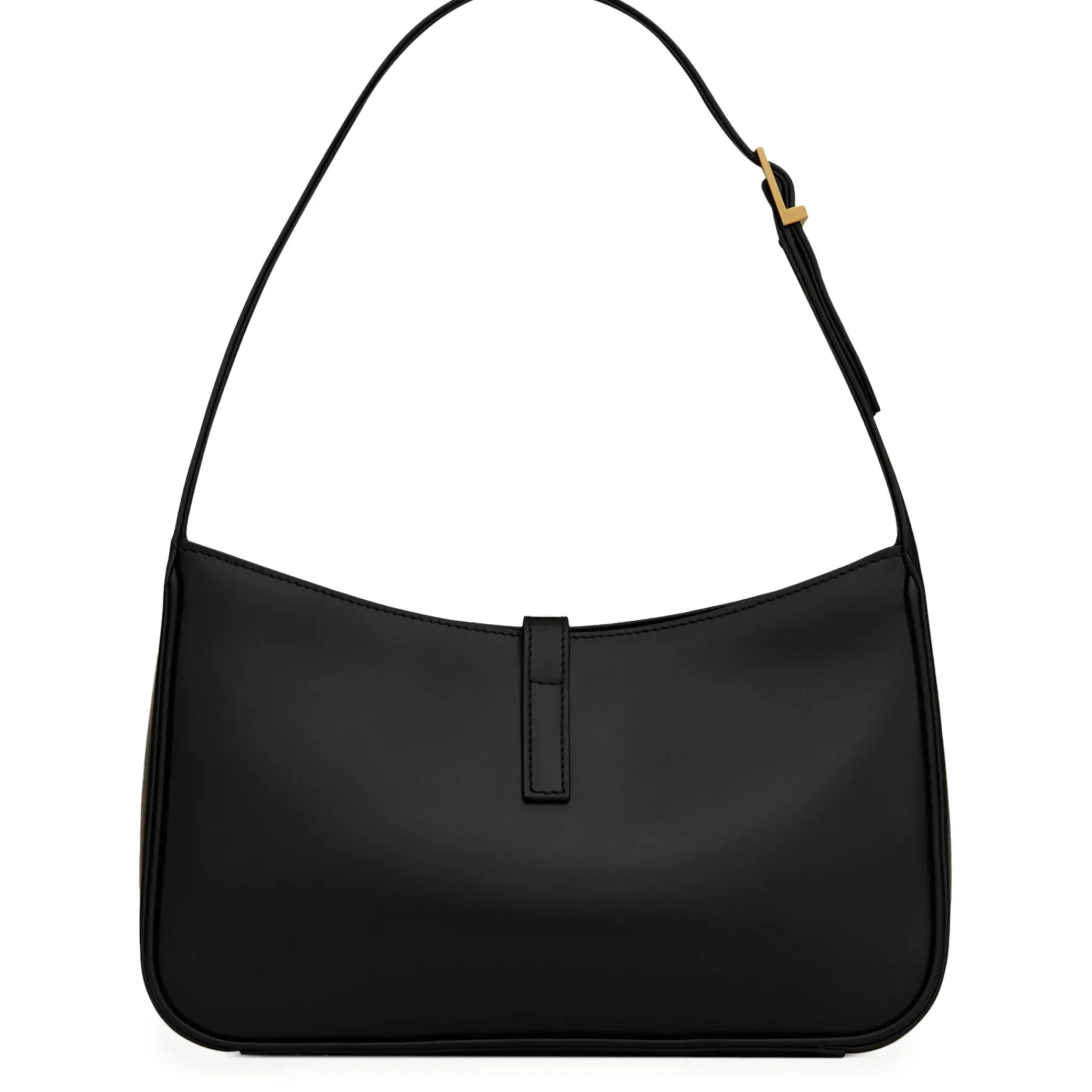 Saint Laurent Logo Plaque Black Hobo Bag< Cross Body Bags|Bags