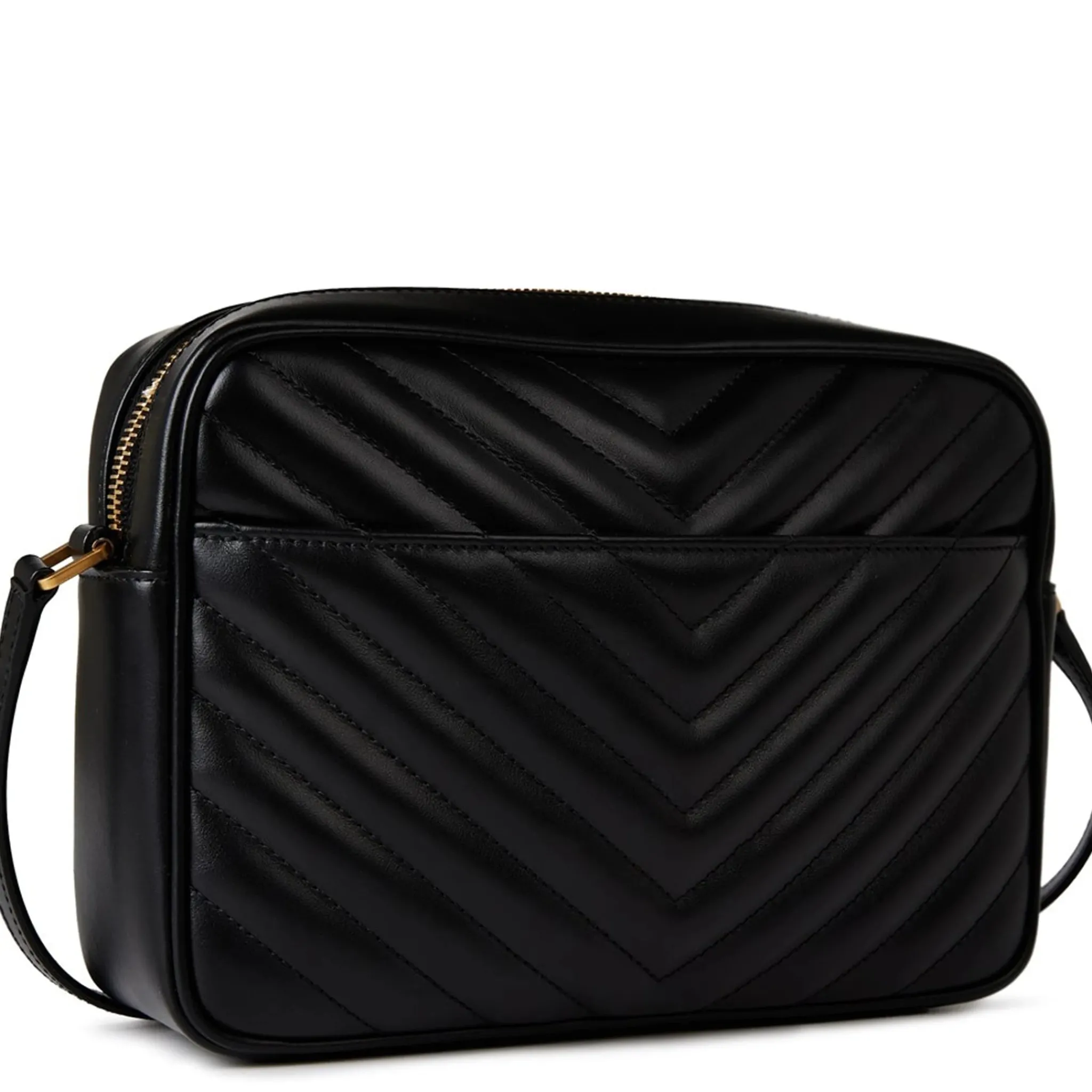 Saint Laurent Quilted Leather Lou Black Camera Bag< Bags