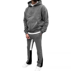 SIARR Dark Grey Zip-Up Hoodie< Sweatshirts & Hoodies