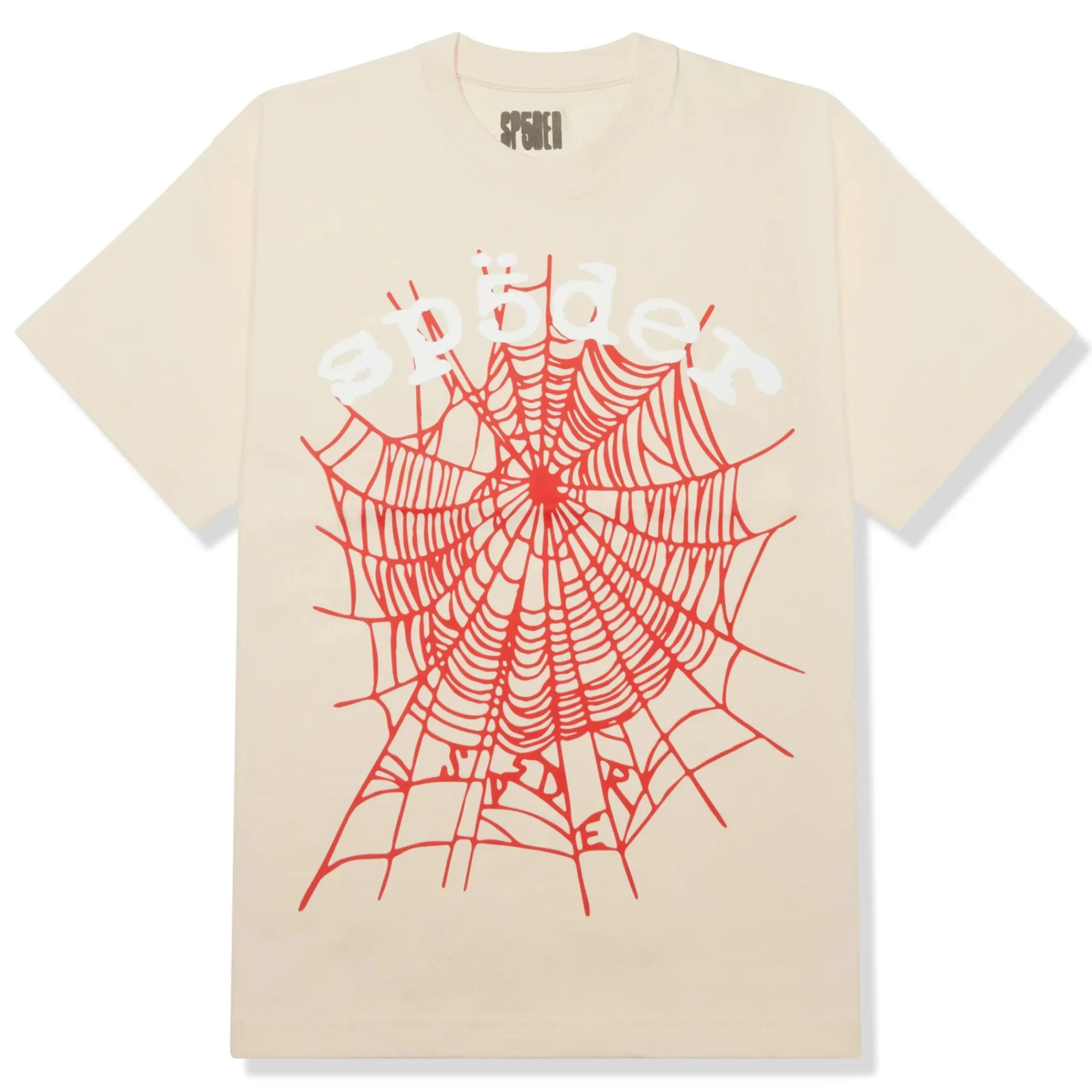 Sp5der Legacy Logo Heavyweight Cream T Shirt< T-shirts