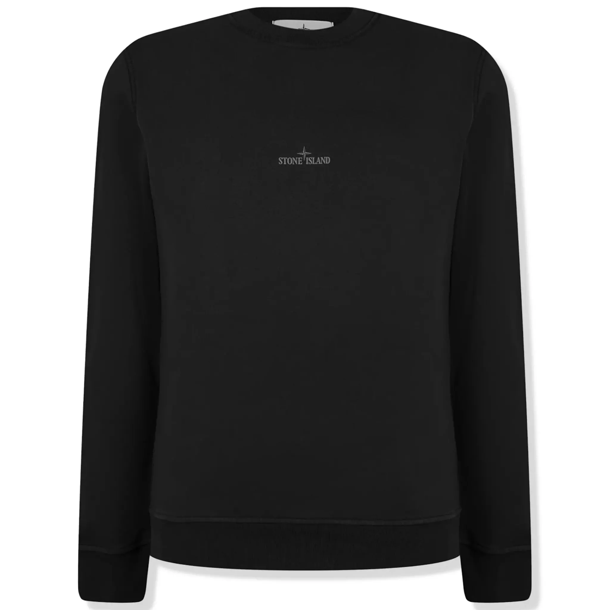 Stone Island Dial Logo Black Sweatshirt< Sweatshirts & Hoodies