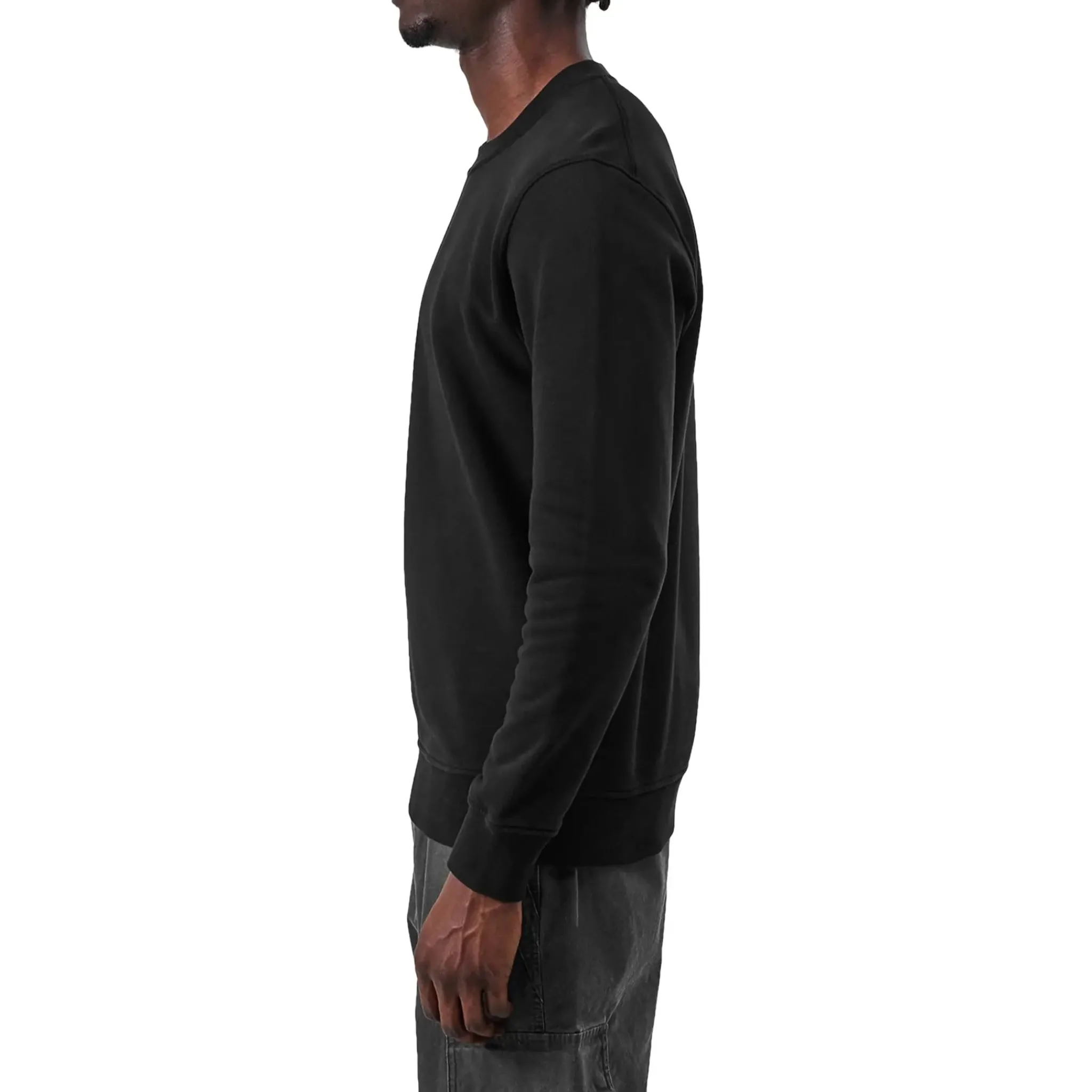 Stone Island Dial Logo Black Sweatshirt< Sweatshirts & Hoodies