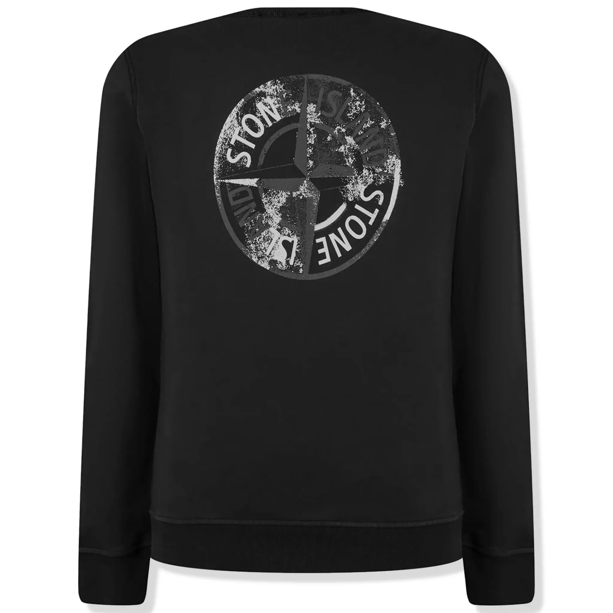 Stone Island Dial Logo Black Sweatshirt< Sweatshirts & Hoodies