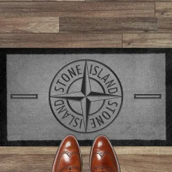 Project Crepslocker Stone Island Light Grey Doormat 70x40cm< Rugs & Mats|Designer Home Accessories