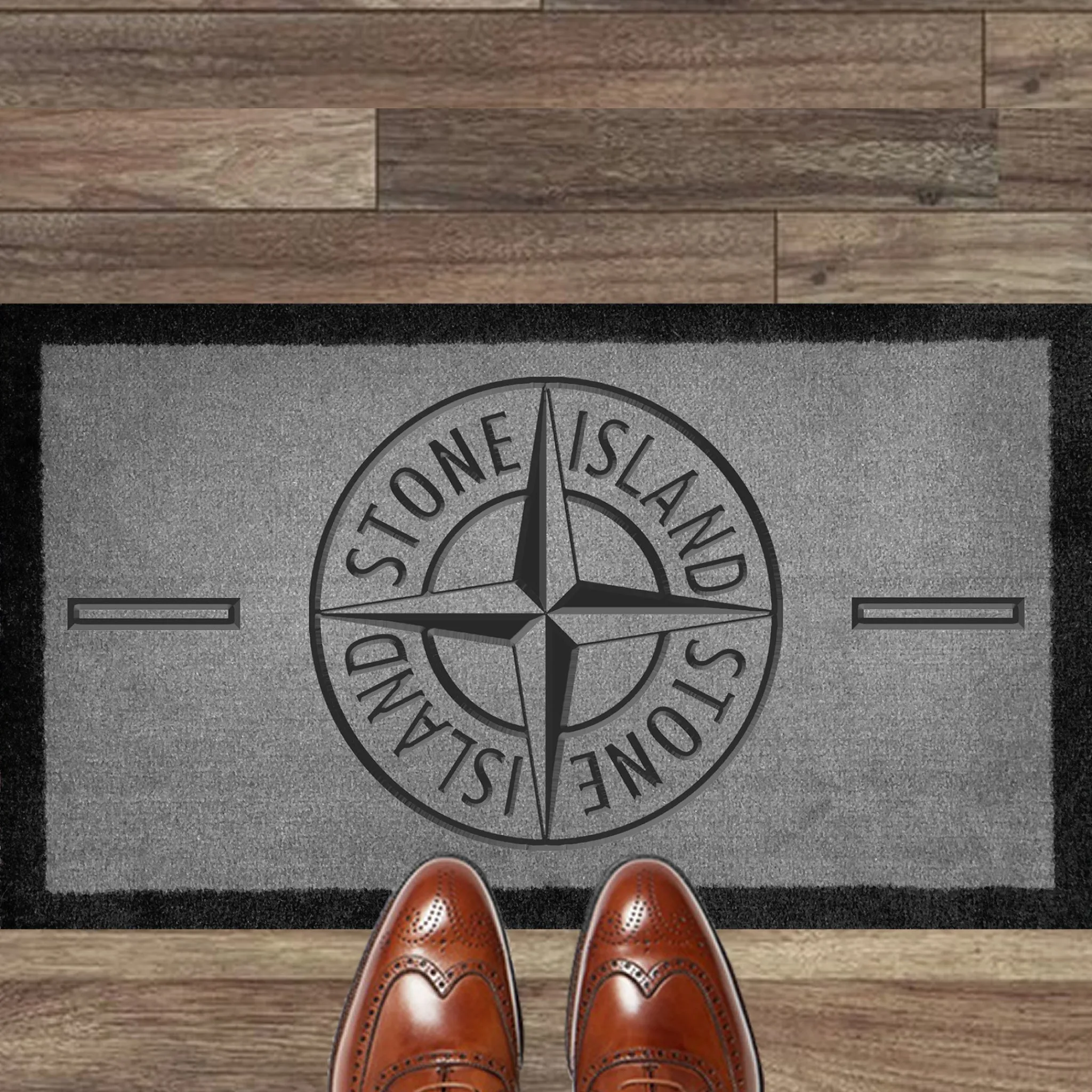 Project Crepslocker Stone Island Light Grey Doormat 70x40cm< Rugs & Mats|Designer Home Accessories