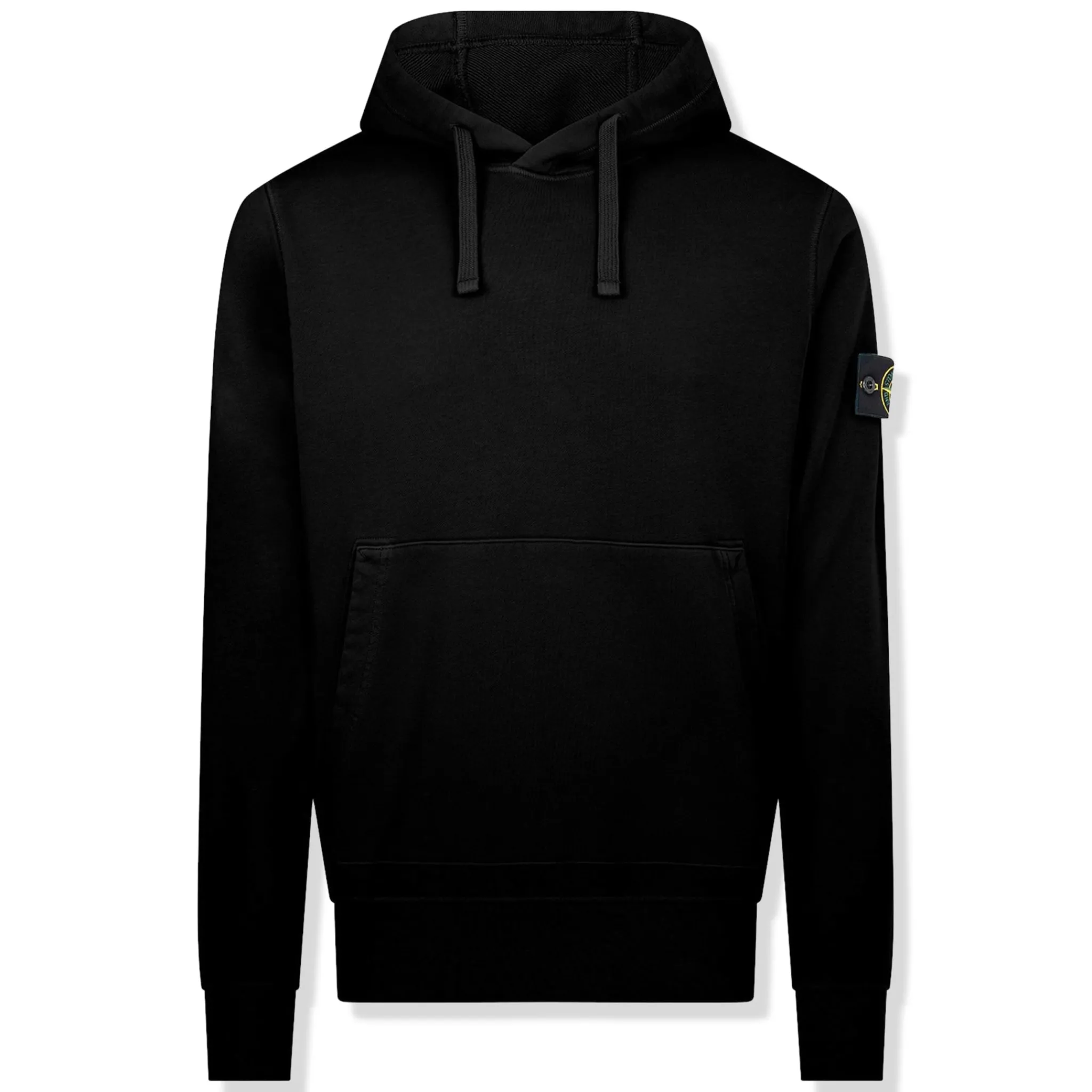 Stone Island Logo Black Hoodie< Sweatshirts & Hoodies