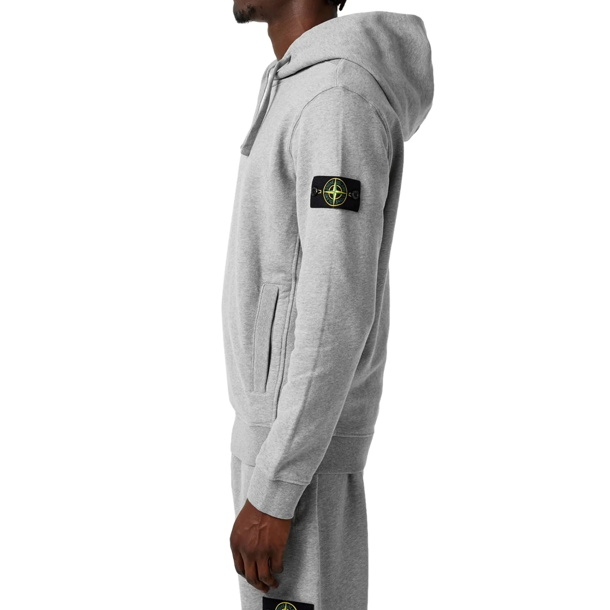 Stone Island Logo Grey Hoodie< Sweatshirts & Hoodies