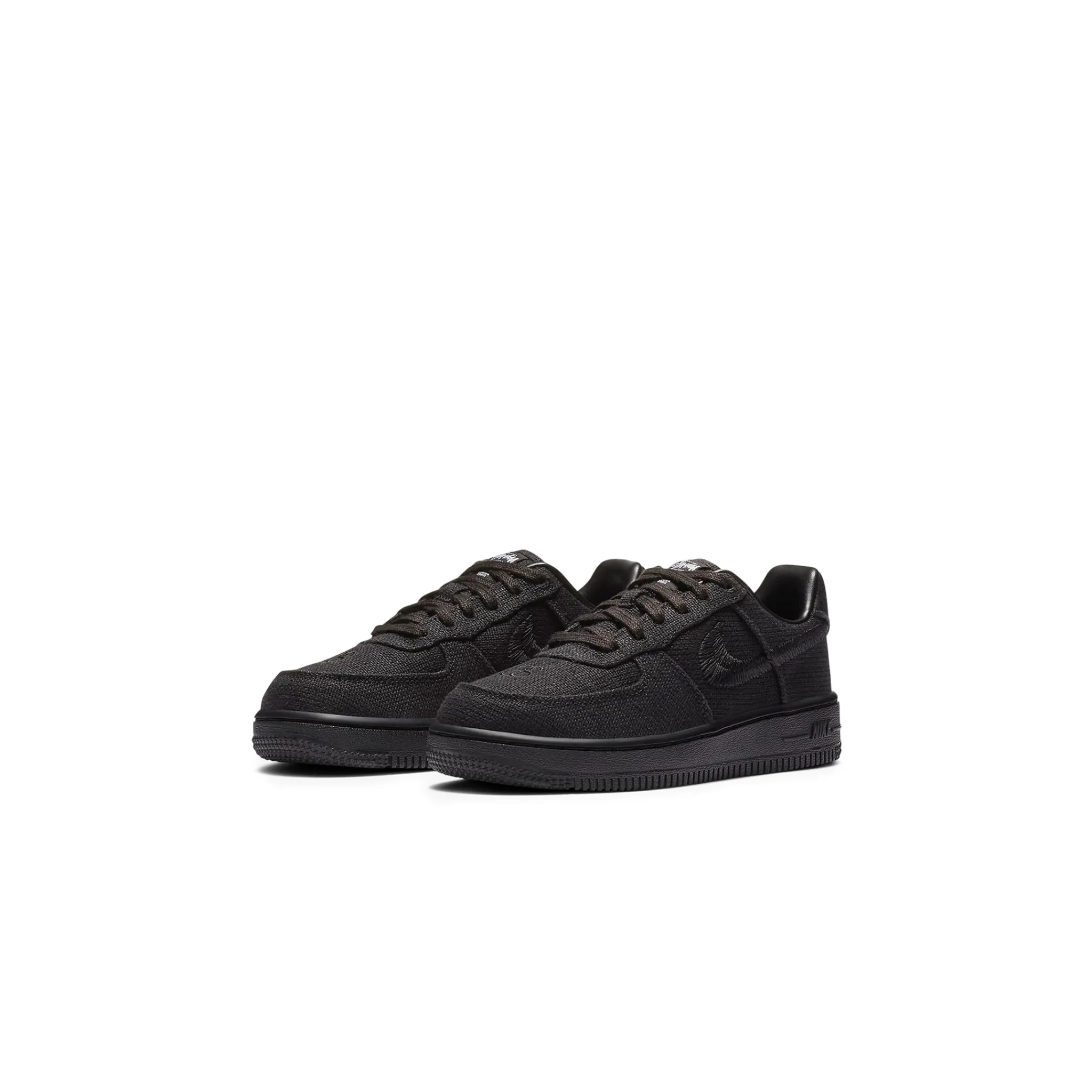 Nike Stussy x Air Force 1 Low Black (PS)< Black Trainers|Trainers