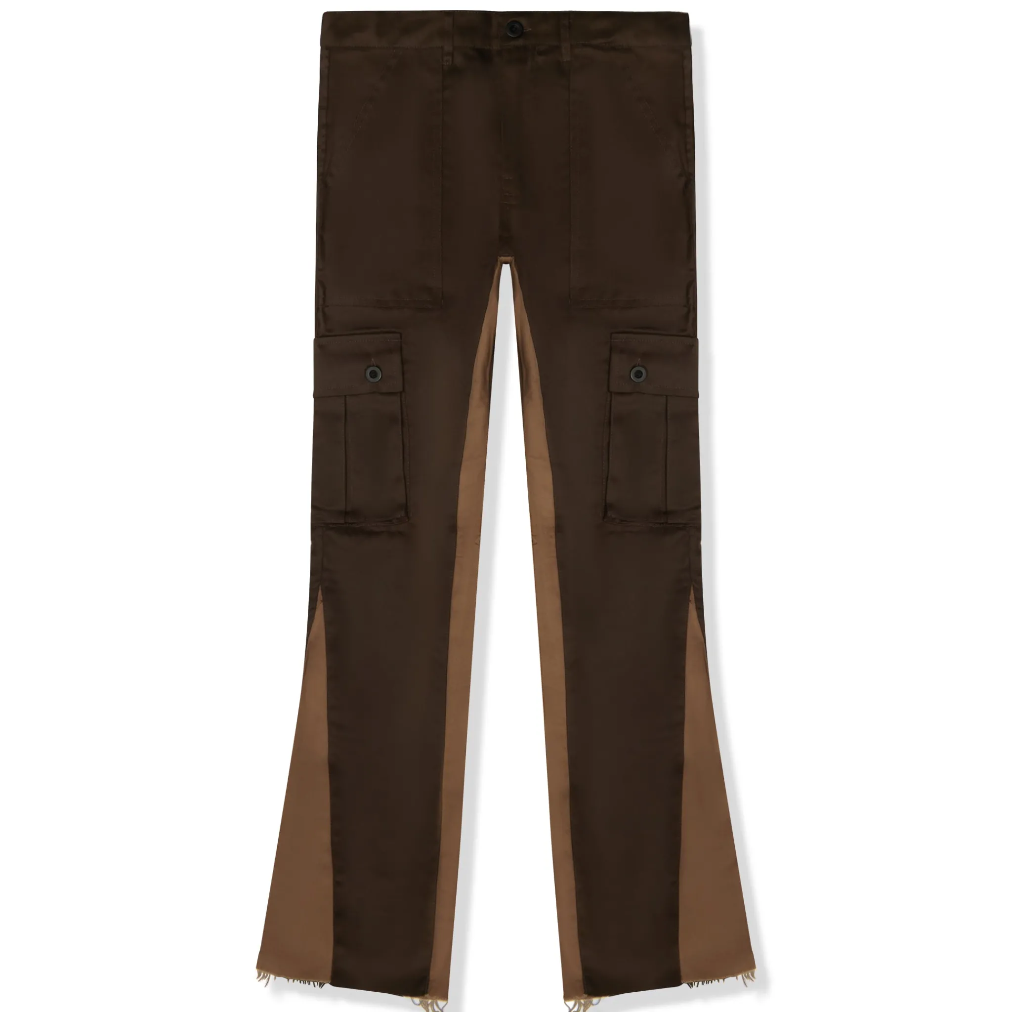 Suavo World Cargo Flare Trousers Brown< Cargo Pants|Bottoms