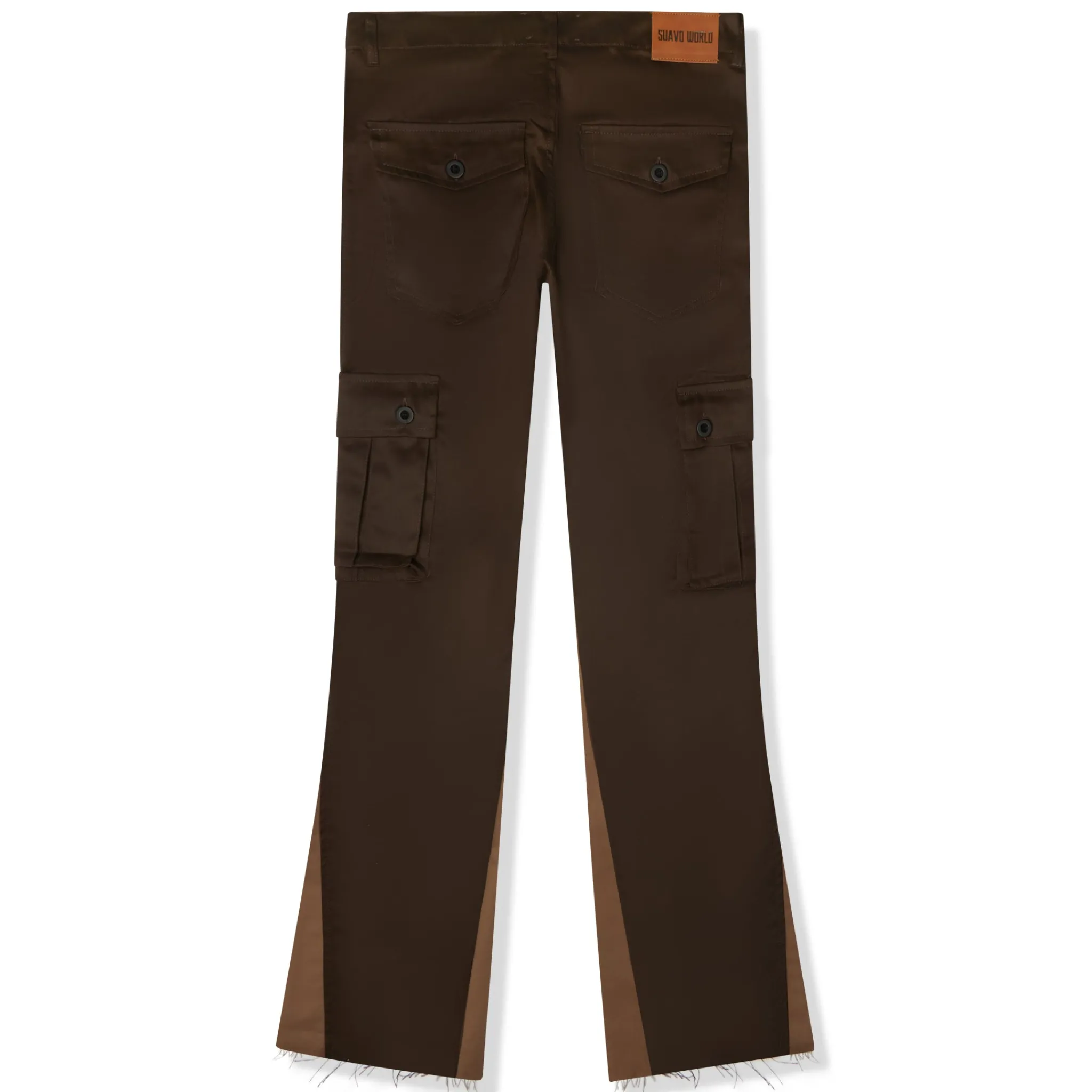 Suavo World Cargo Flare Trousers Brown< Cargo Pants|Bottoms