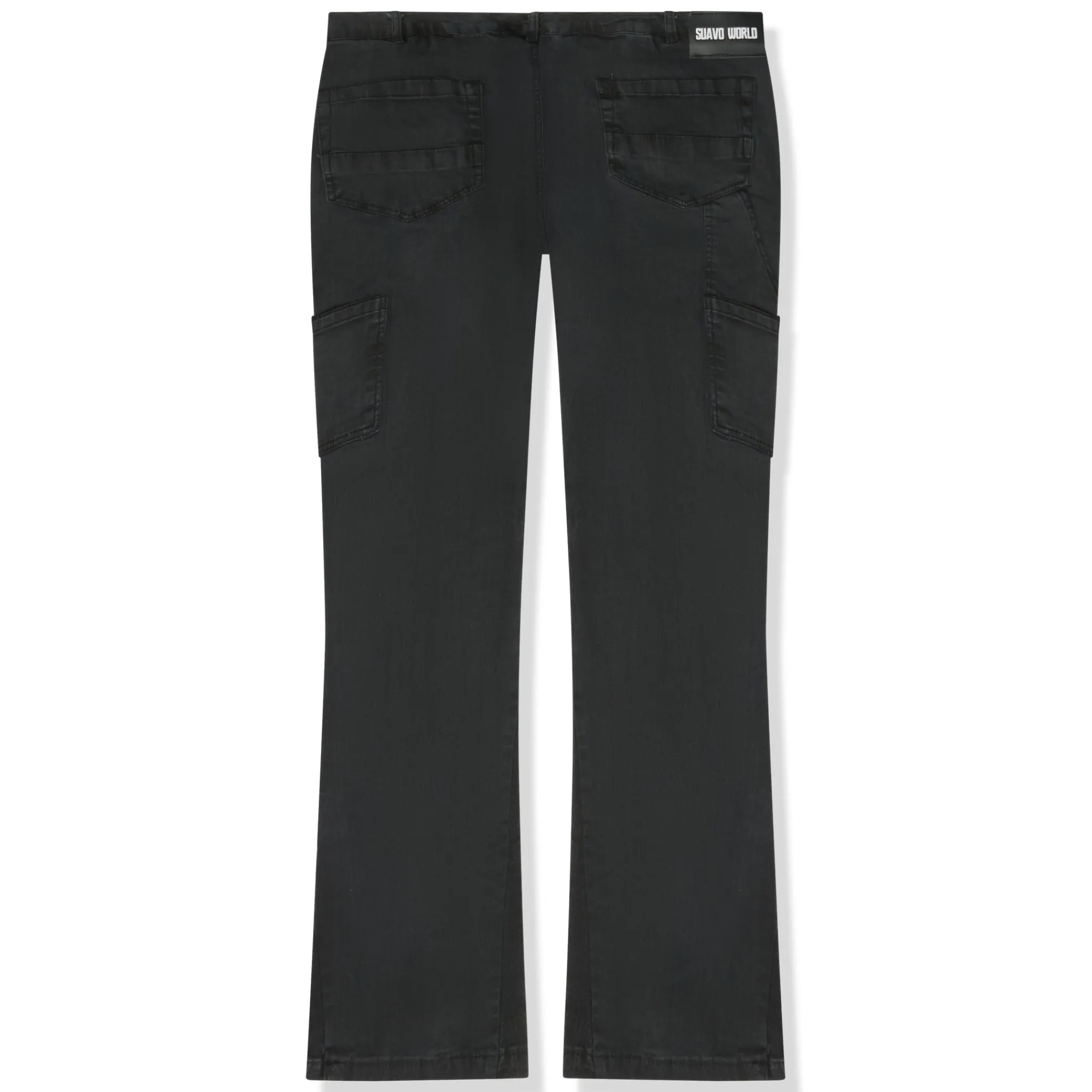 Suavo World Flare Denim Washed Black< Bottoms|Jeans