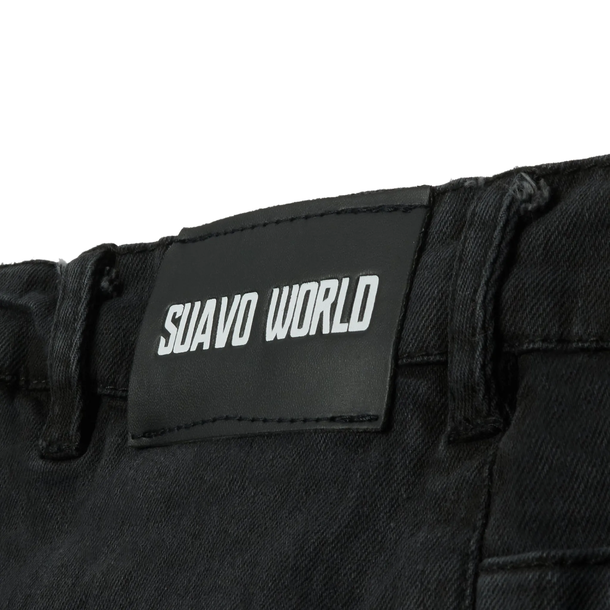 Suavo World Flare Denim Washed Black< Bottoms|Jeans