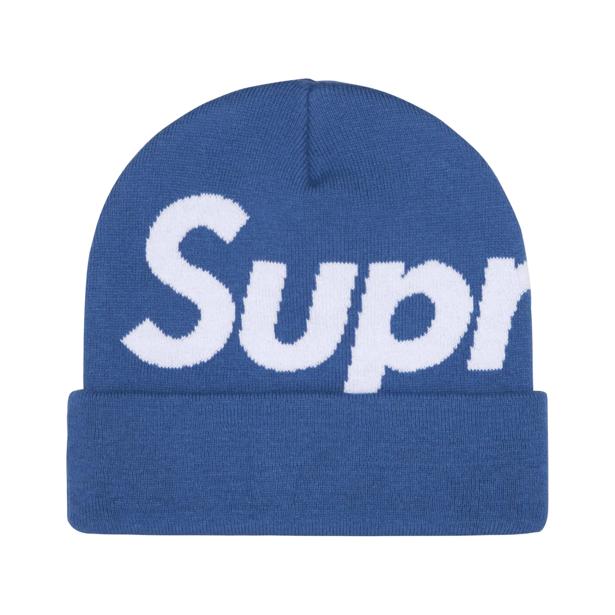 Supreme Big Logo Beanie Blue (FW24)< Hats & Caps