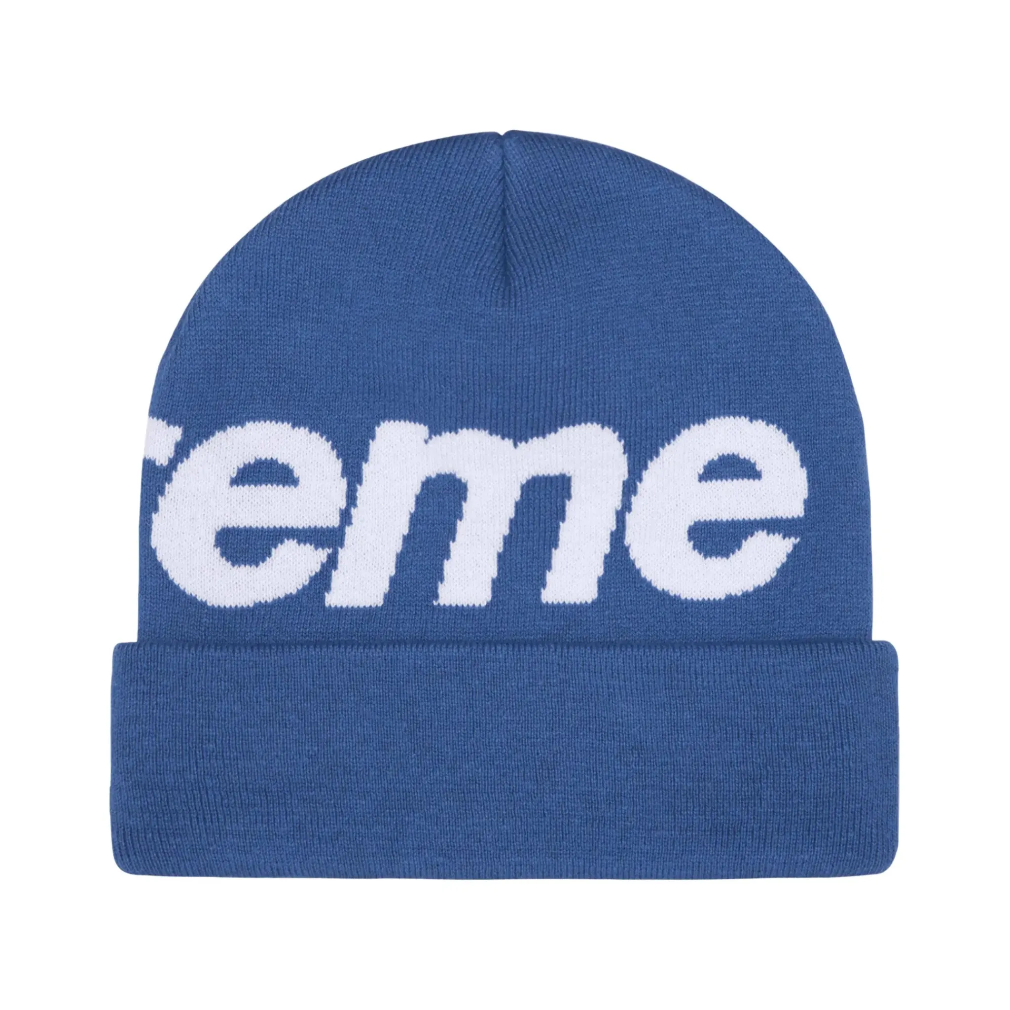 Supreme Big Logo Beanie Blue (FW24)< Hats & Caps