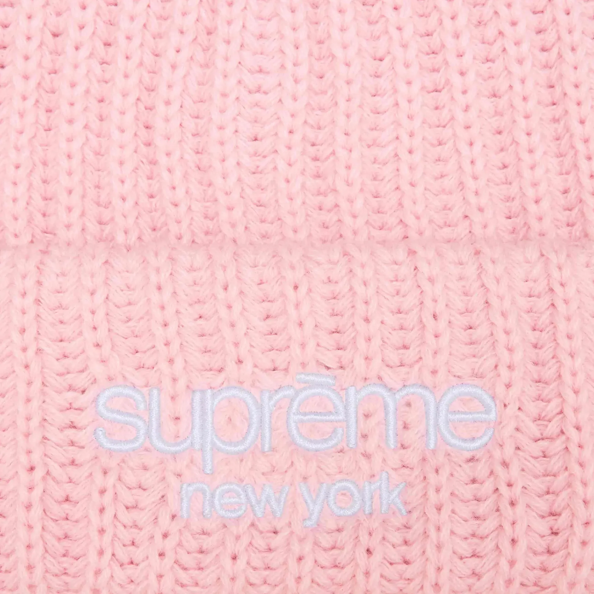 Supreme Classic Logo Chunky Ribbed Pink Beanie (FW24)< Hats & Caps