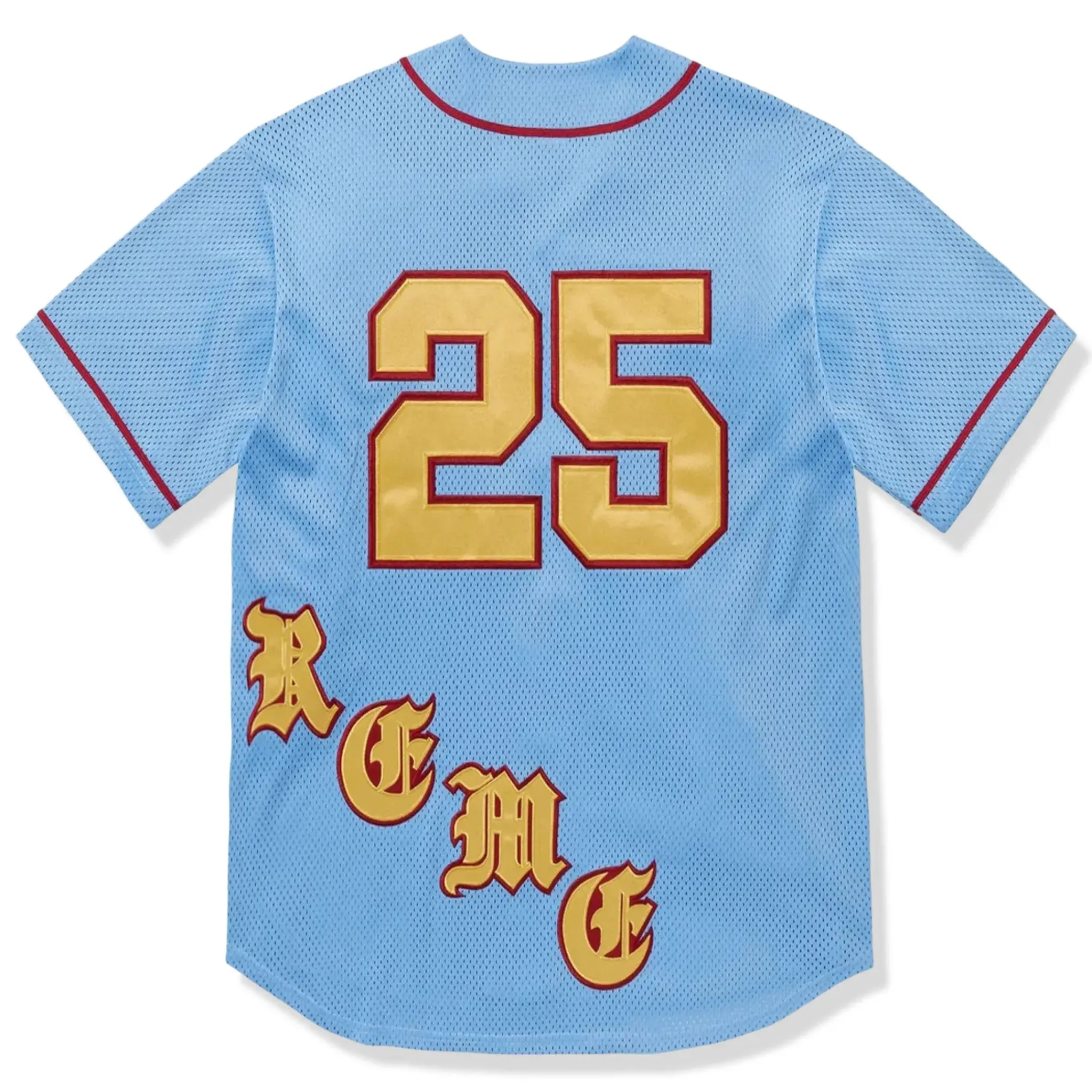 Supreme Old English Blue Baseball Jersey< T-shirts