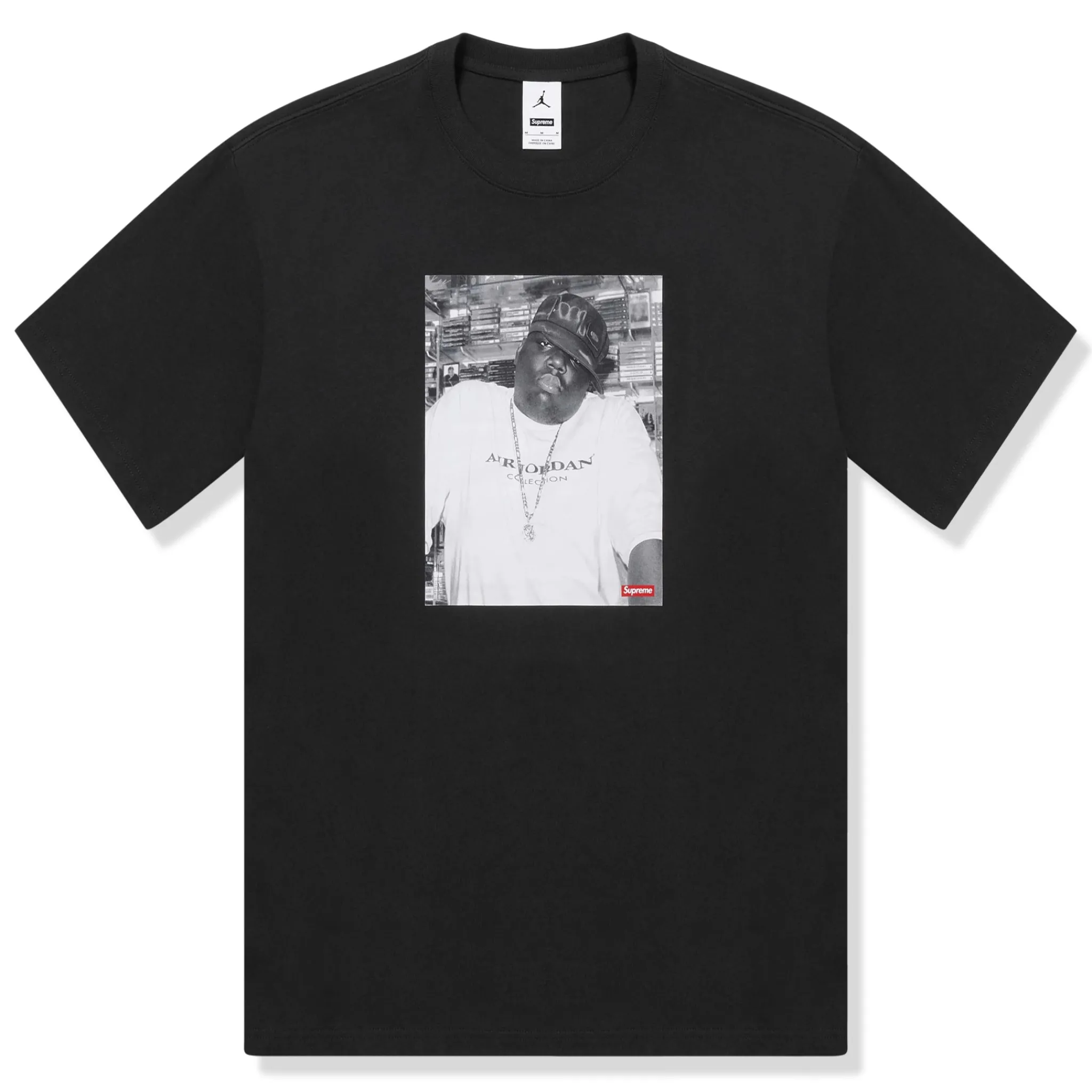 Supreme x Jordan Biggie Black T Shirt< T-shirts