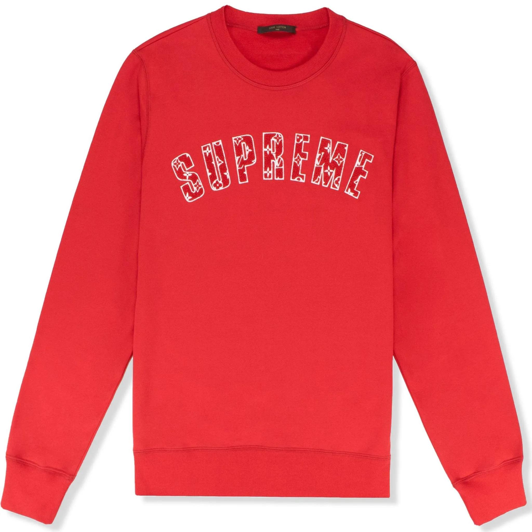 Supreme x Louis Vuitton Arc Logo Red Sweatshirt< Sweatshirts & Hoodies