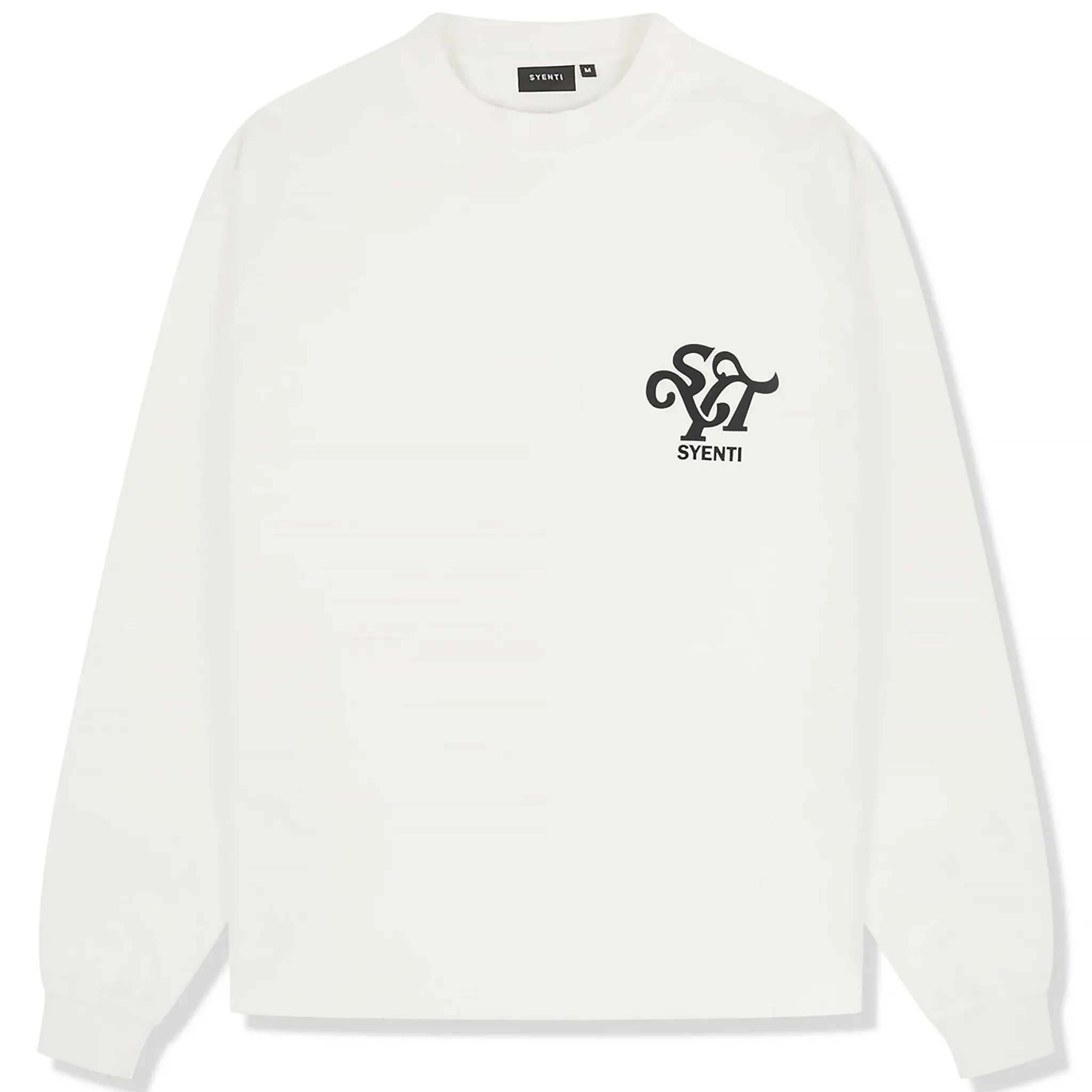 Syenti Emblem Long-Sleeved Off White T Shirt< T-shirts