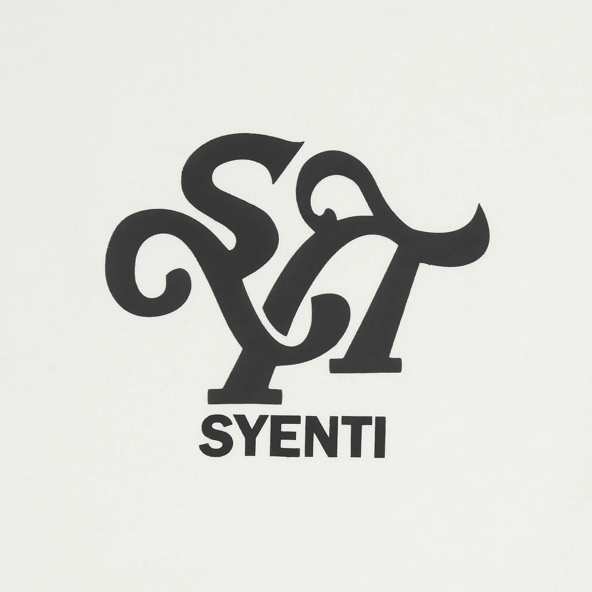 Syenti Emblem Long-Sleeved Off White T Shirt< T-shirts
