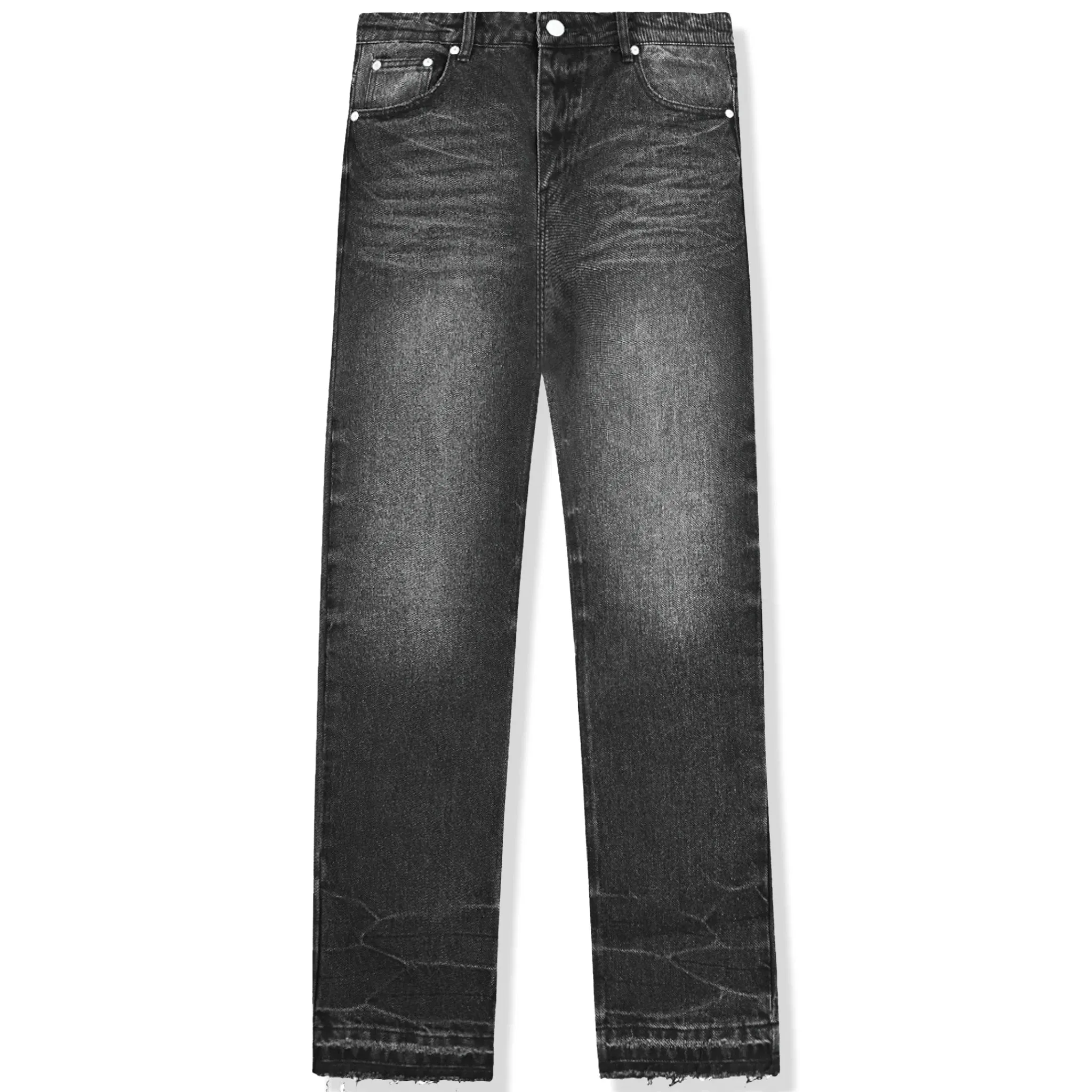 Syenti Released Hem Jeans Black< Jeans|Bottoms