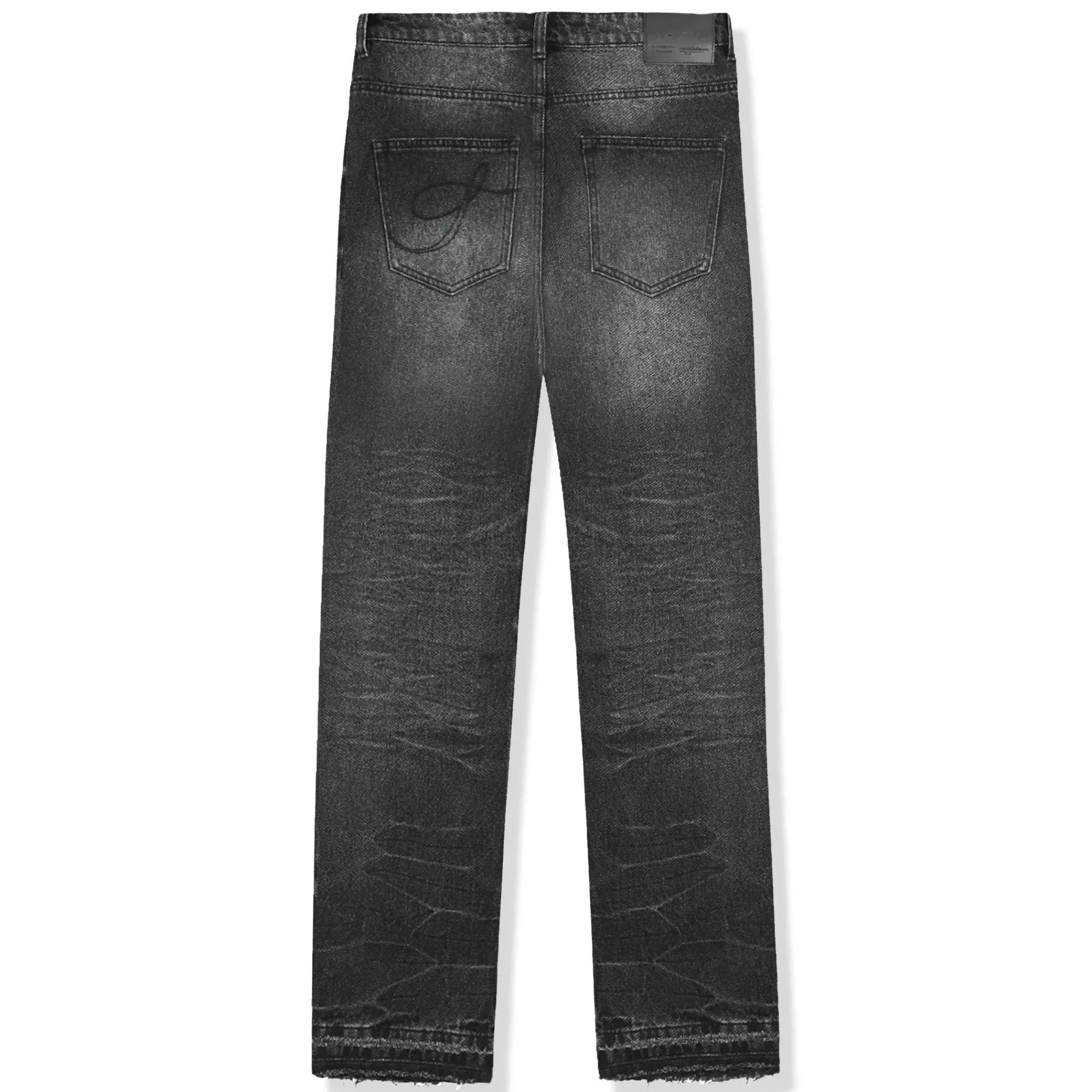 Syenti Released Hem Jeans Black< Jeans|Bottoms