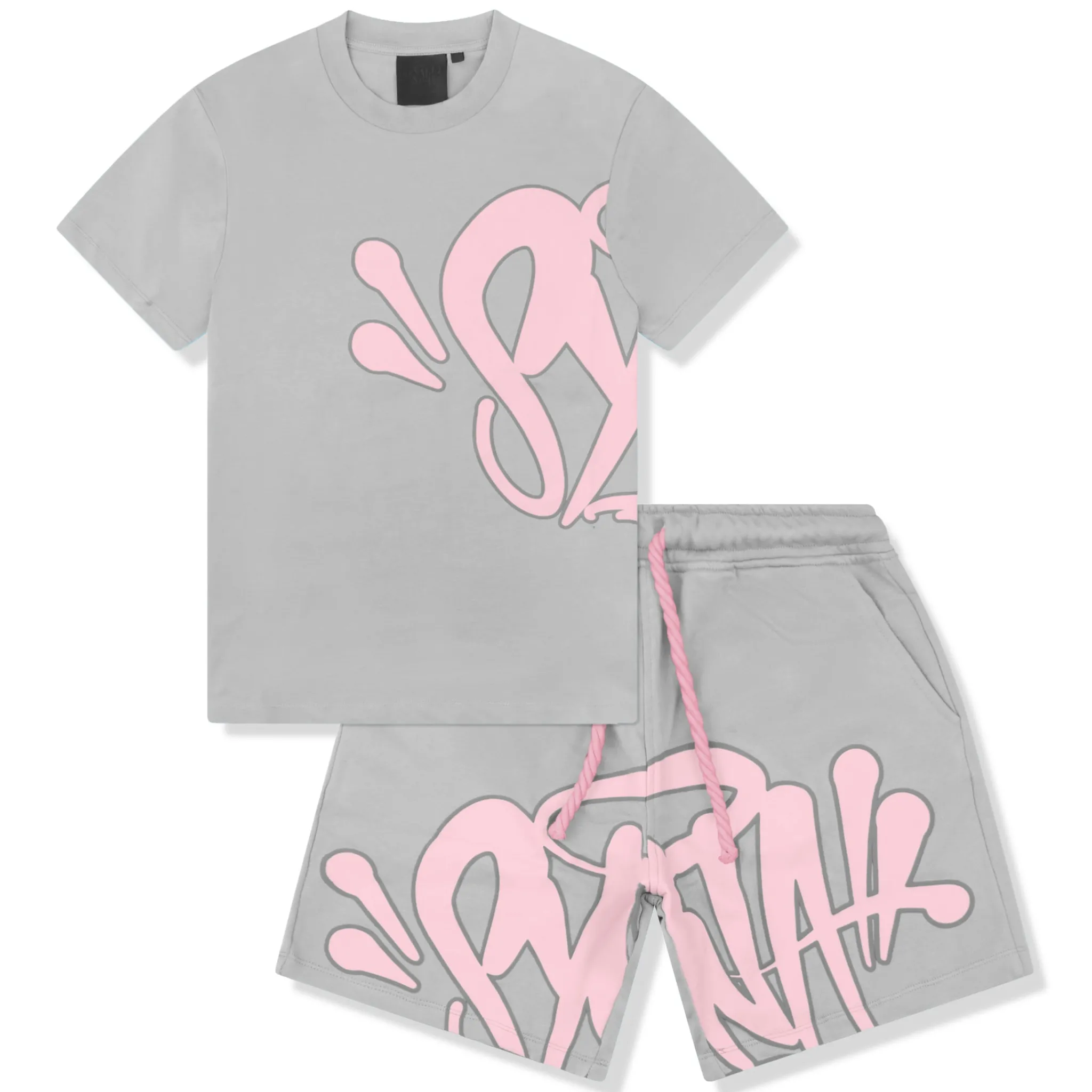 Syna World Logo Grey Pink T-Shirt & Shorts< Shorts|T-shirts