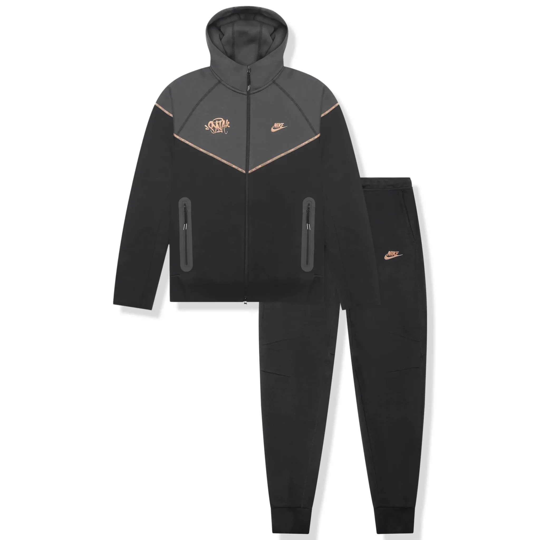 Nike Syna World x Central Cee Tech Fleece Black Tracksuit< Matching Sets|Sweatpants