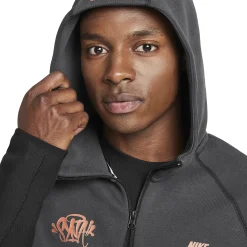 Nike Syna World x Central Cee Tech Fleece Black Hoodie< Sweatshirts & Hoodies