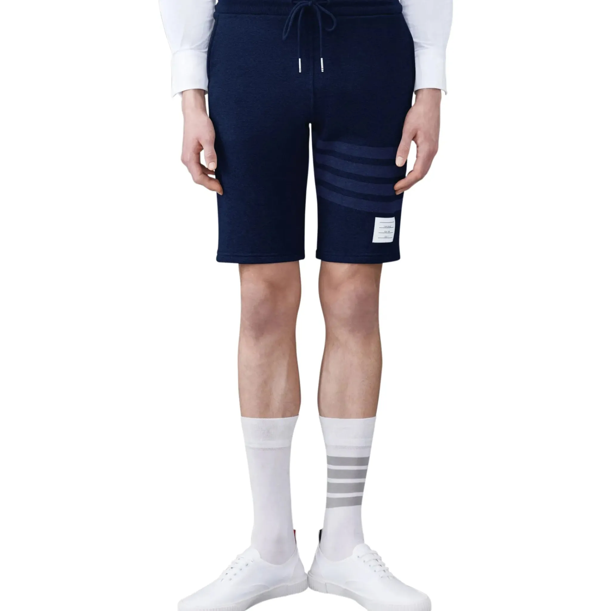 Thom Browne Classic Loopback 4-Bar Blue Sweat Shorts< Bottoms|Shorts