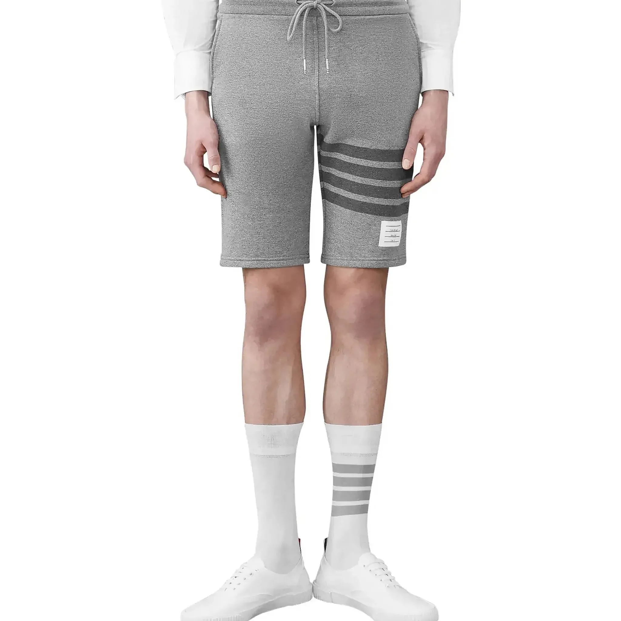 Thom Browne Classic Loopback 4-Bar Grey Sweat Shorts< Bottoms|Shorts